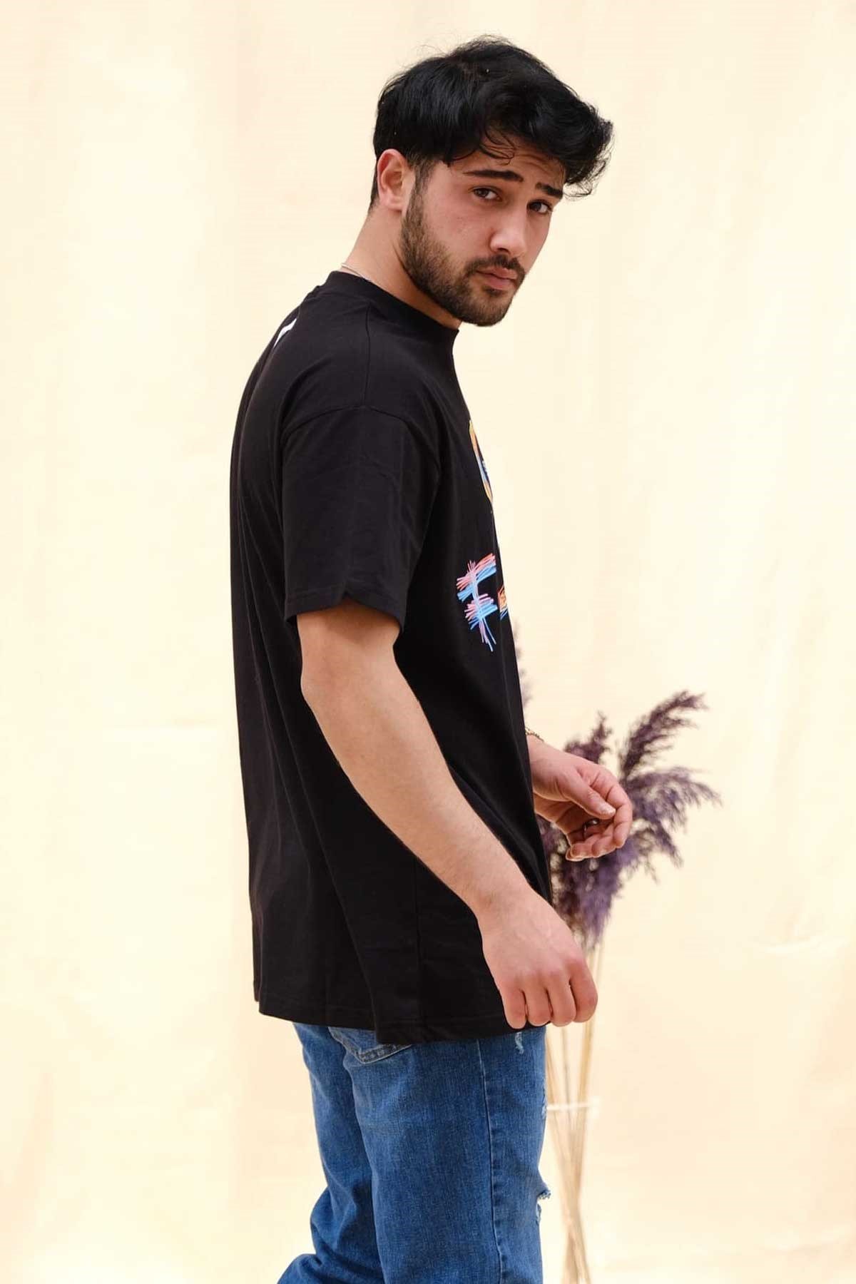 Oversize Siyah Go Flow T-Shirt