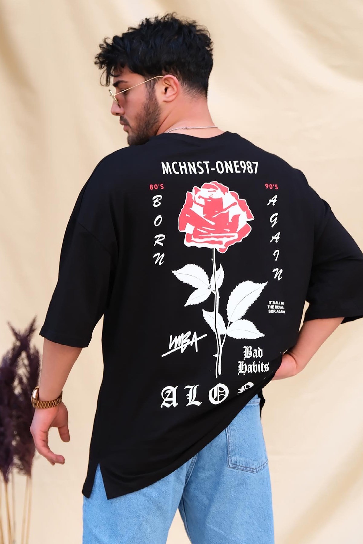 Oversize T-shirt Siyah M-B-A