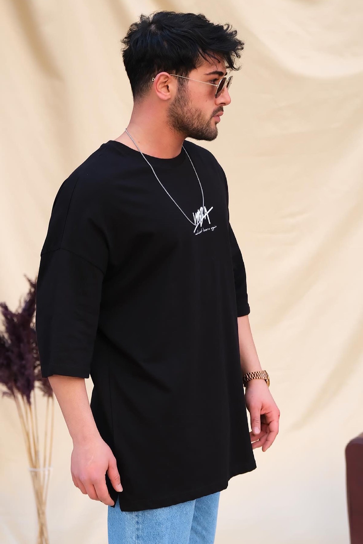 Oversize T-shirt Siyah M-B-A