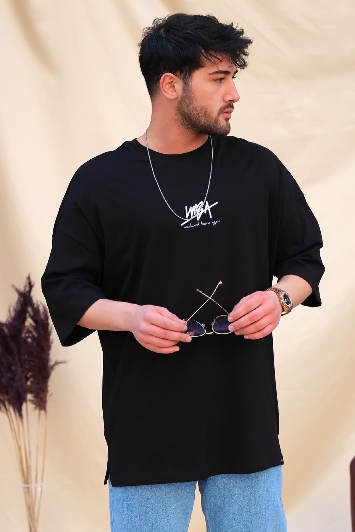 Oversize T-shirt Siyah M-B-A