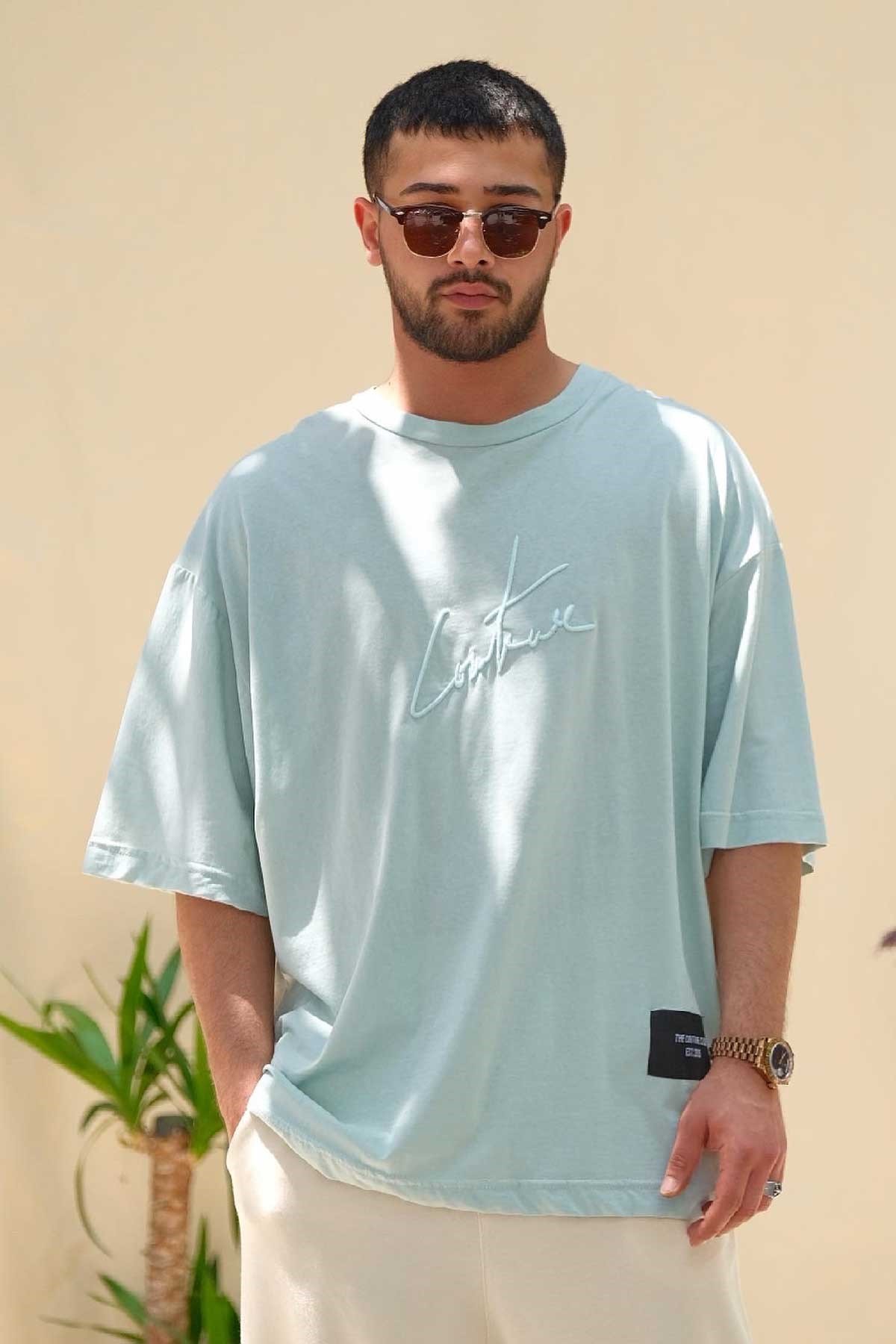 Oversize Turkuaz T-Shirt
