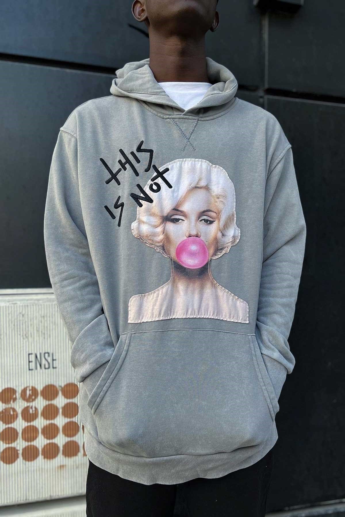 Oversize Yıkamalı Sweatshirt