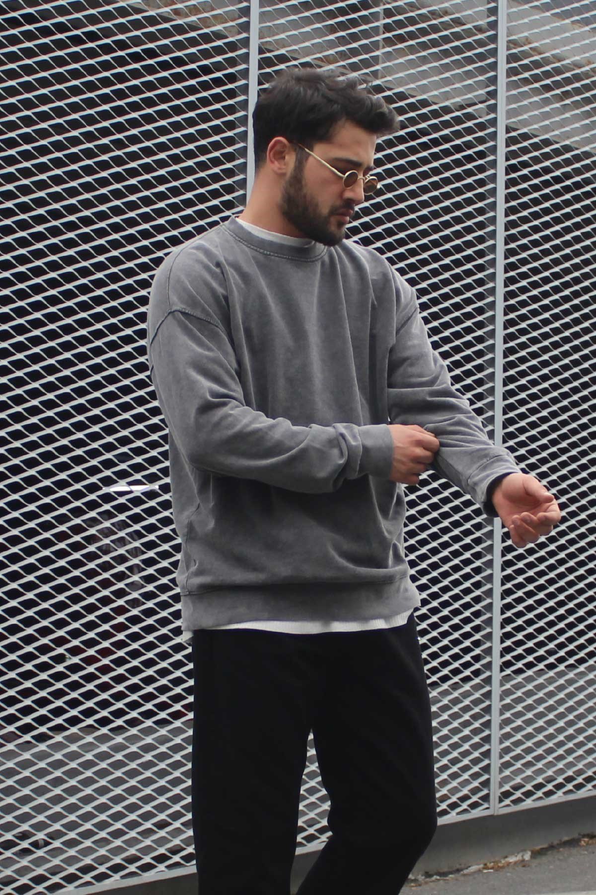Oversize Yıkamalı Sweatshirt