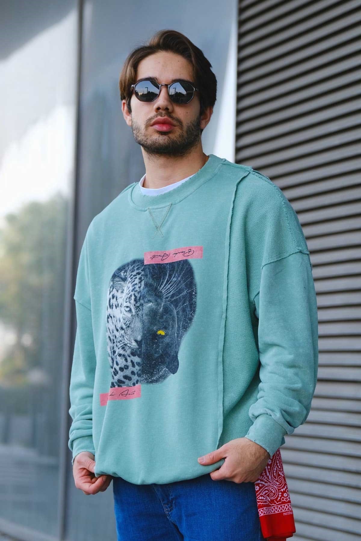 Oversize Yıkamalı Sweatshirt