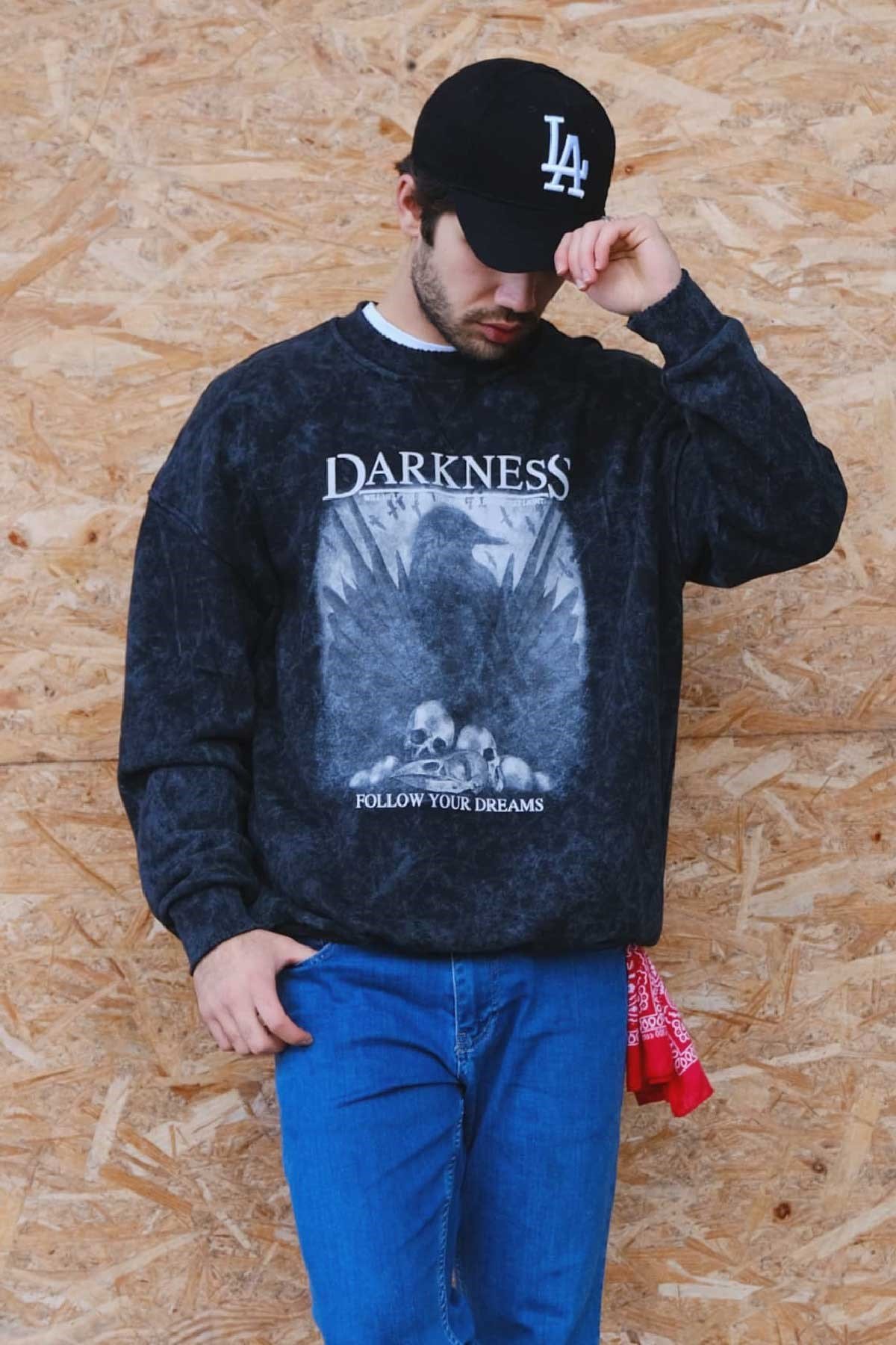 Oversize Yıkamalı Sweatshirt