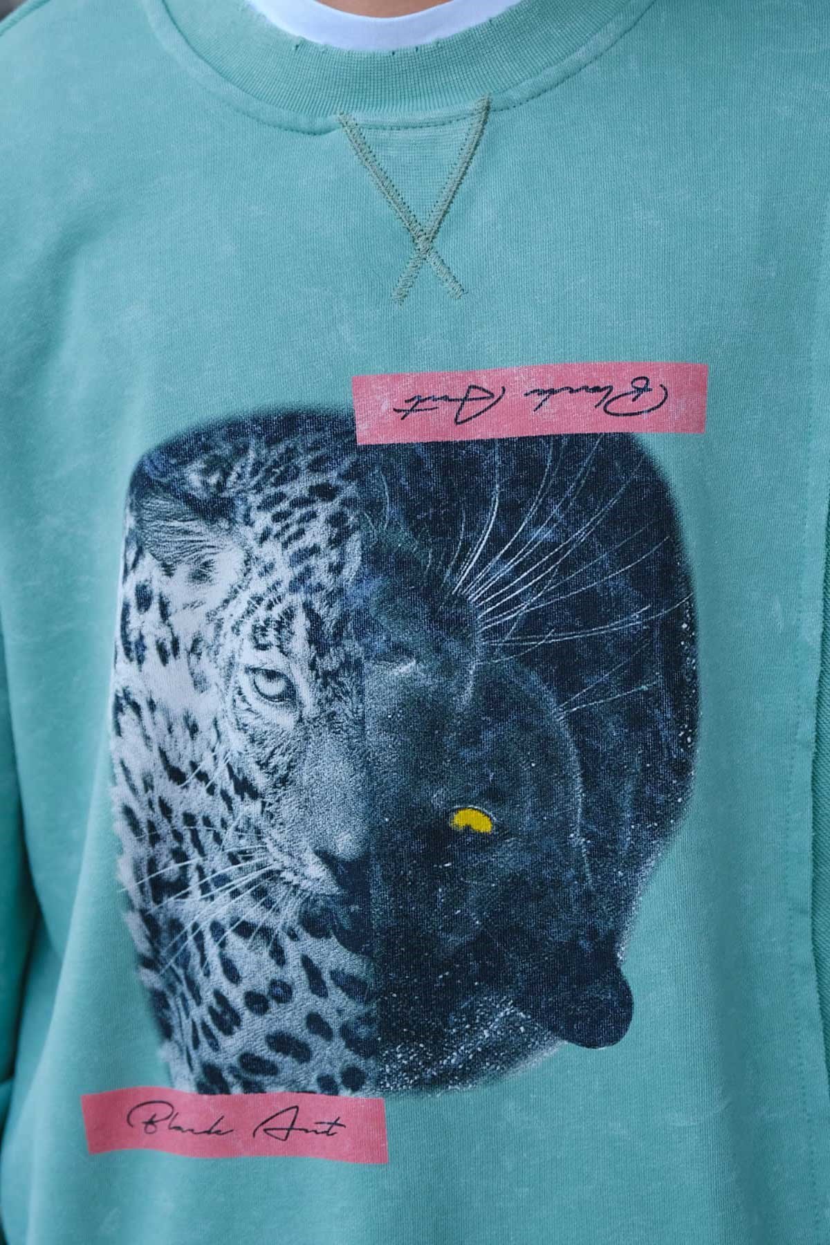 Oversize Yıkamalı Sweatshirt
