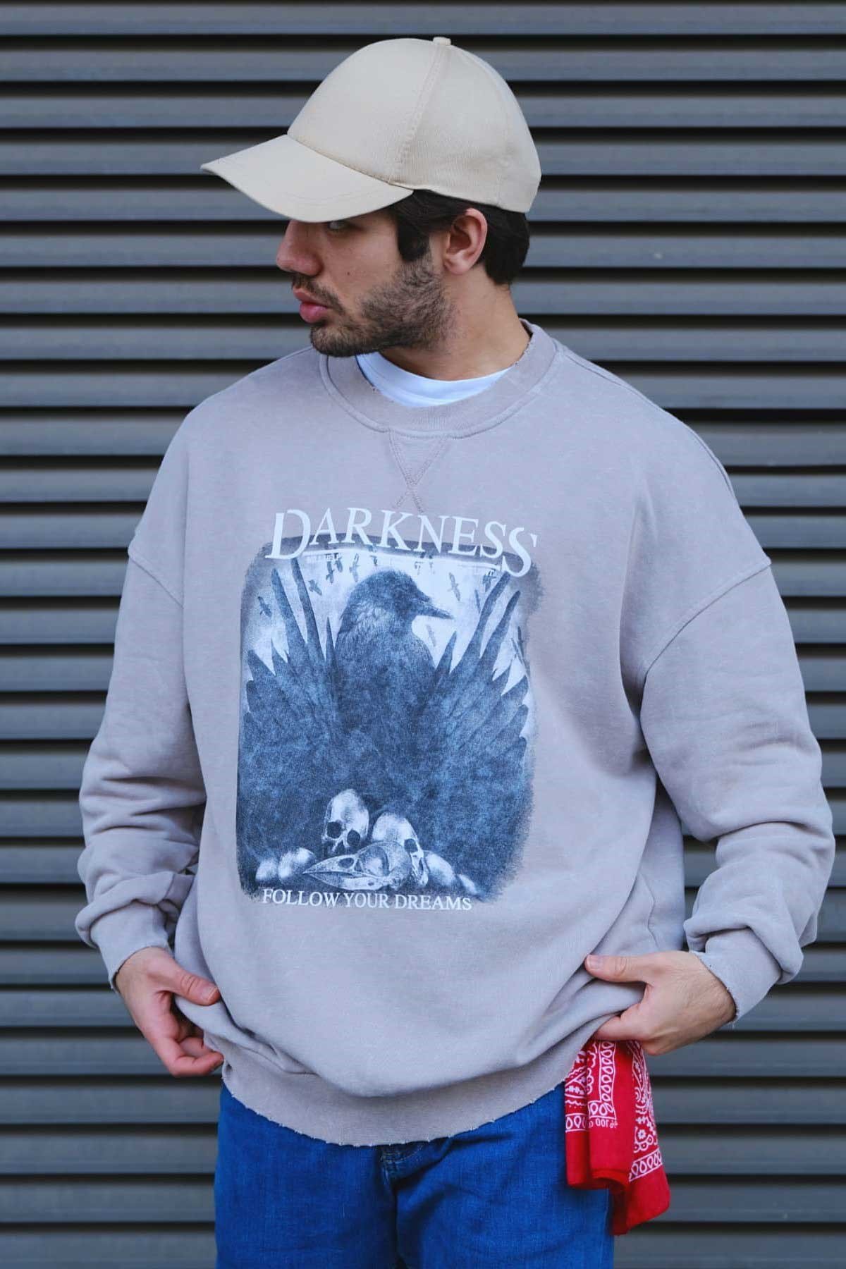 Oversize Yıkamalı Sweatshirt