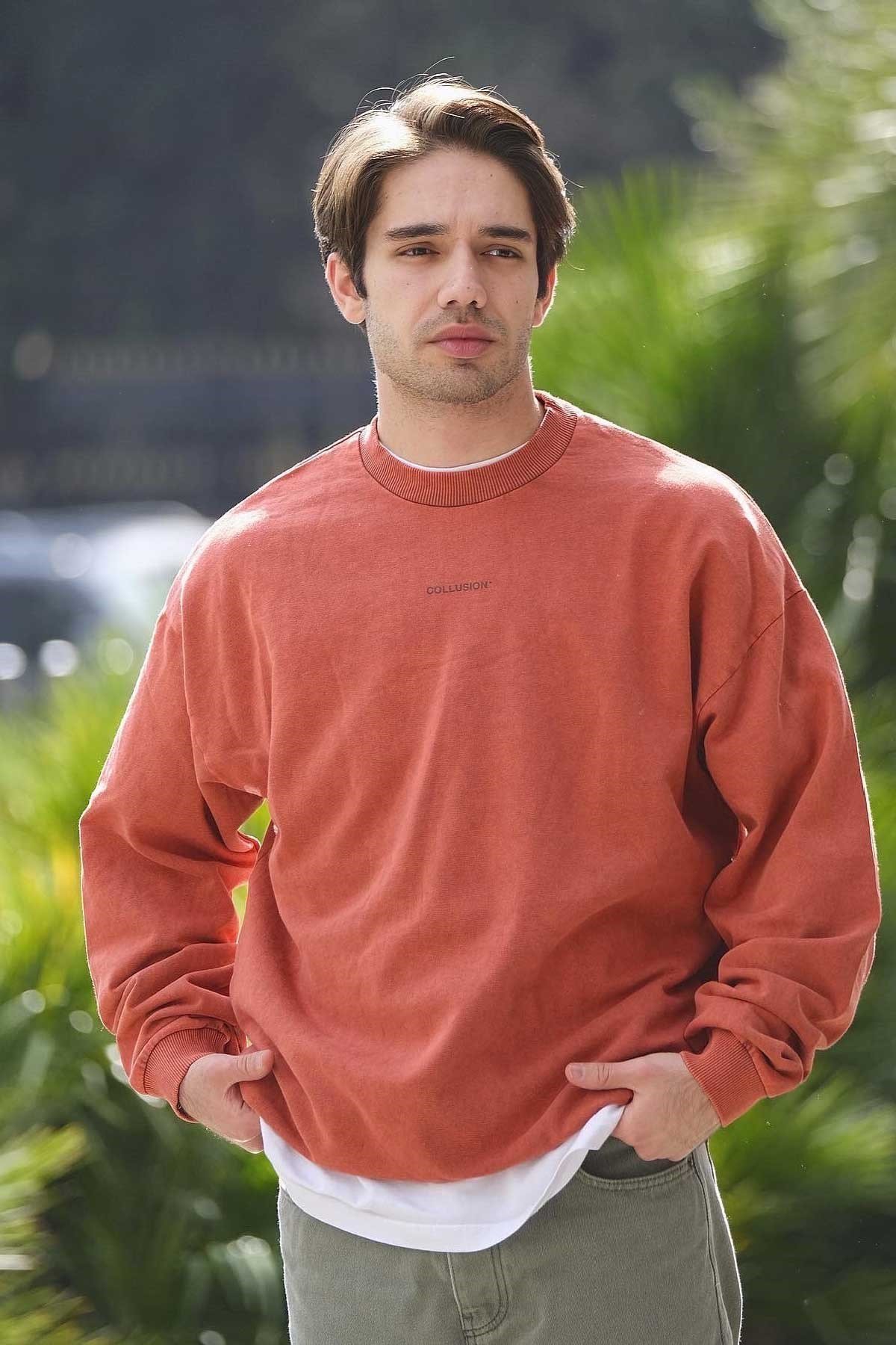 Oversize Yıkamalı Sweatshirt