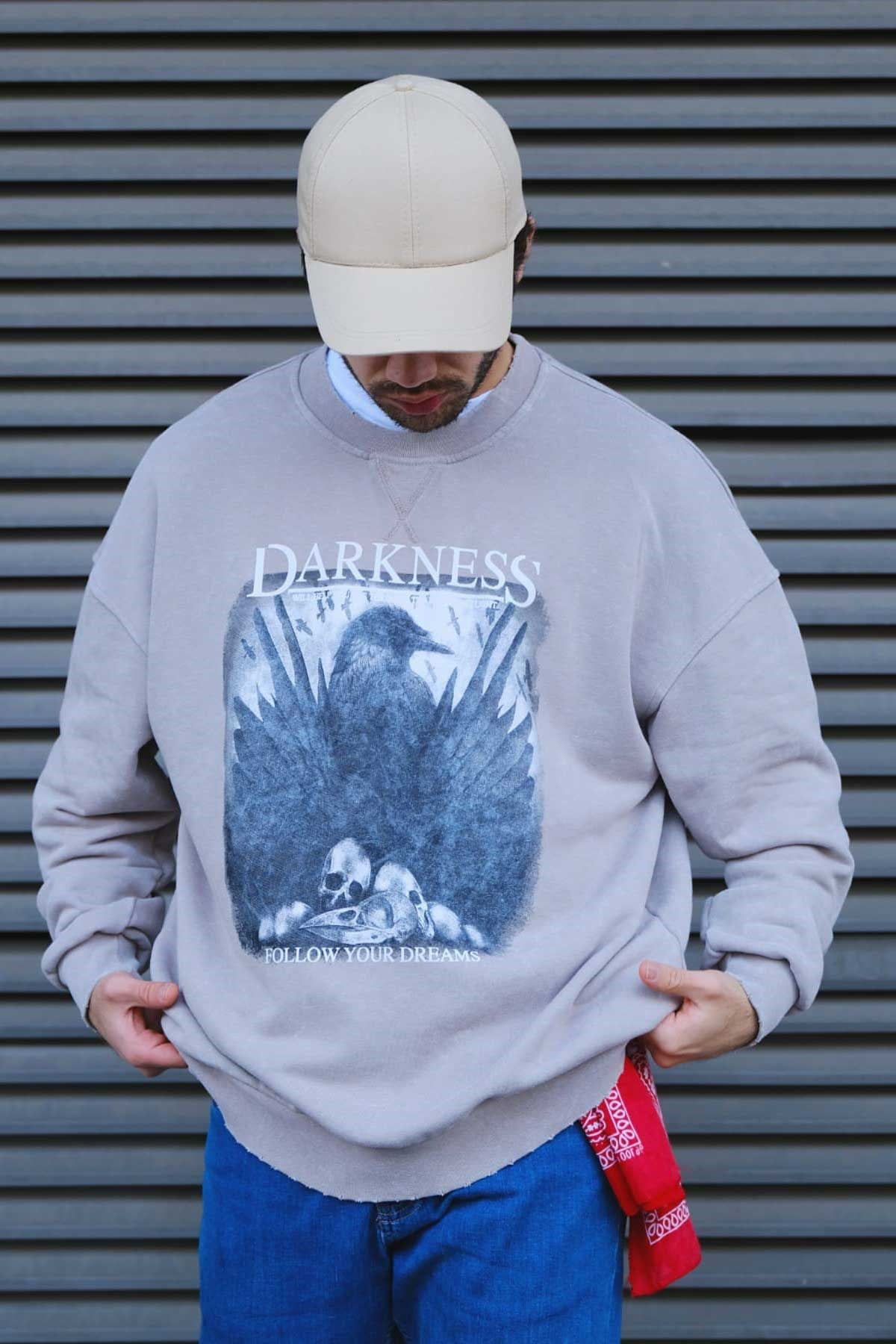 Oversize Yıkamalı Sweatshirt