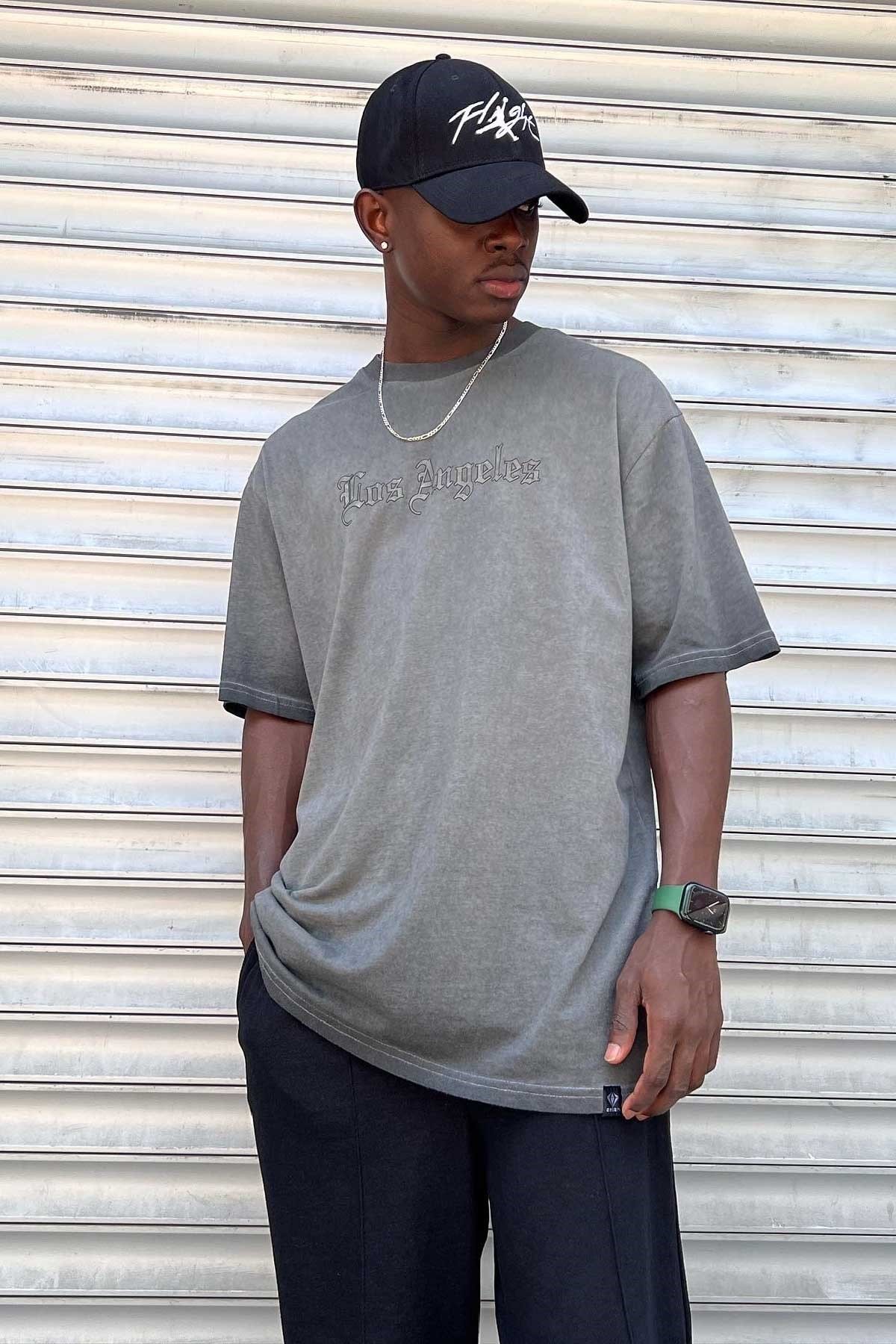 Oversize Yıkamalı T-Shirt 