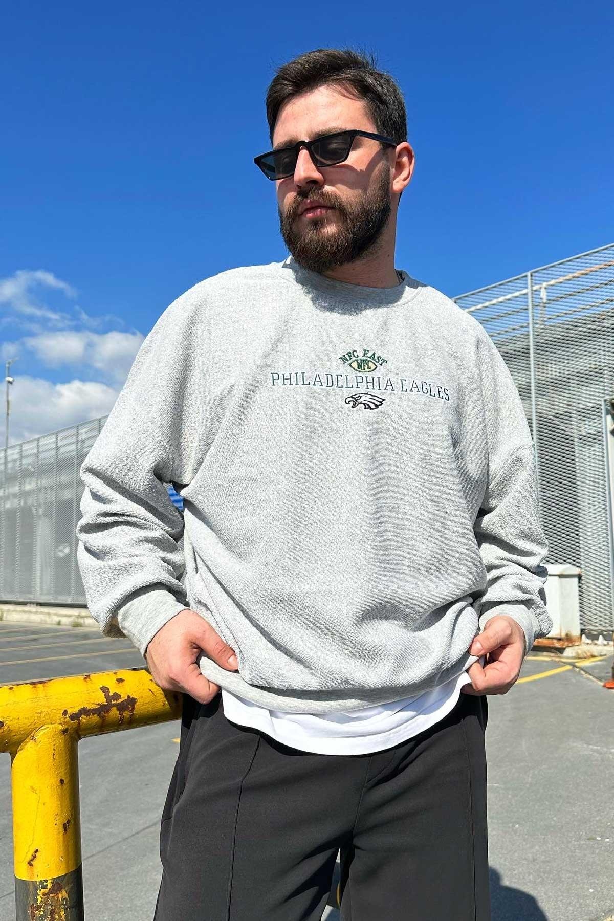 Philedelphia Eagle Gri Sweatshirt