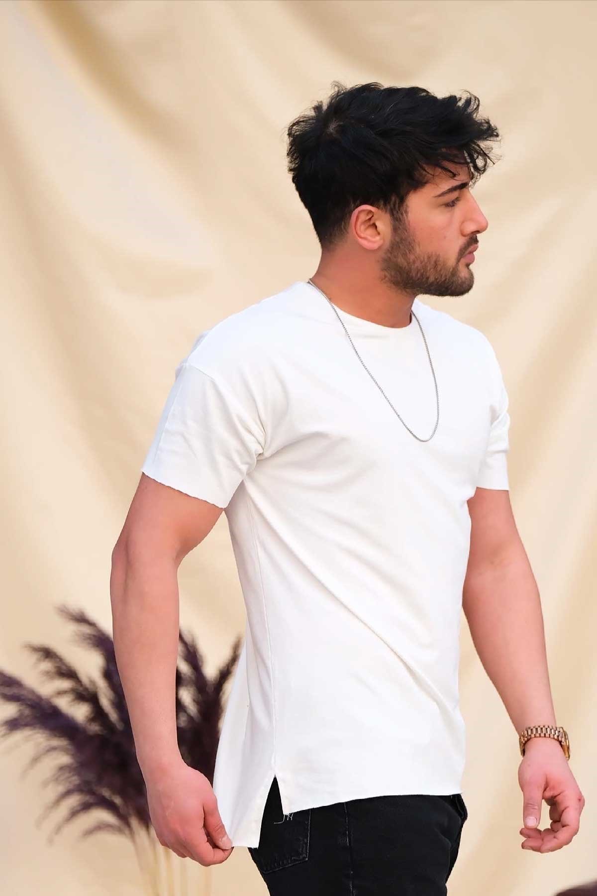 Regular Fit T-Shirt Beyaz Basic