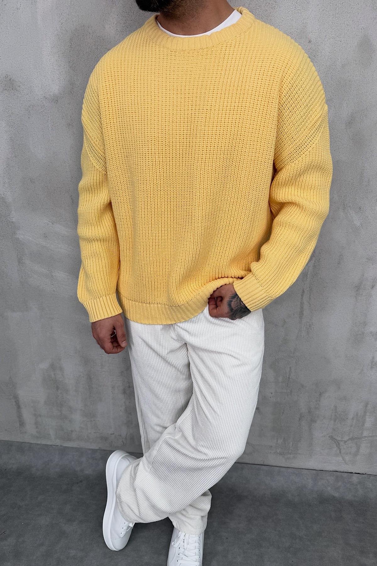 Sarı Giesto Örme Triko