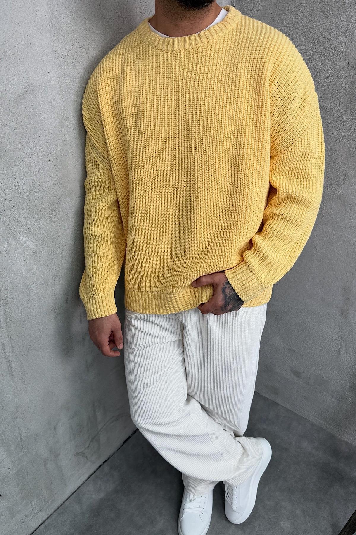 Sarı Giesto Örme Triko