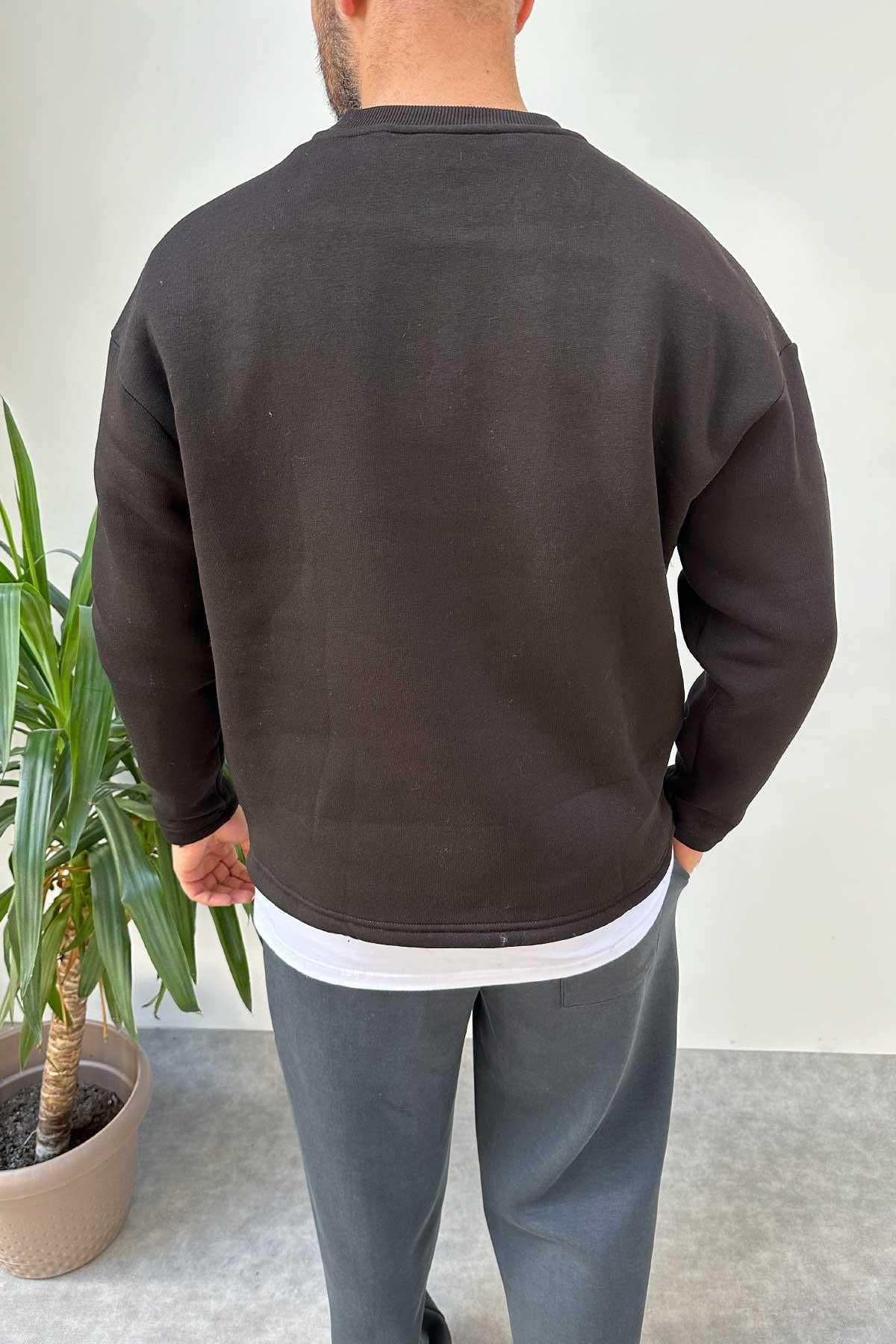 Siyah 1962 Baskılı Sweatshirt
