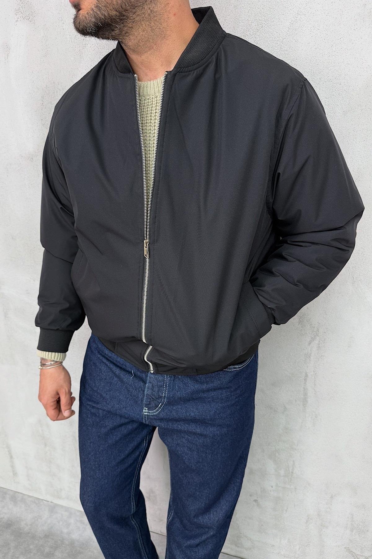 Siyah Basic Kolej Ceket