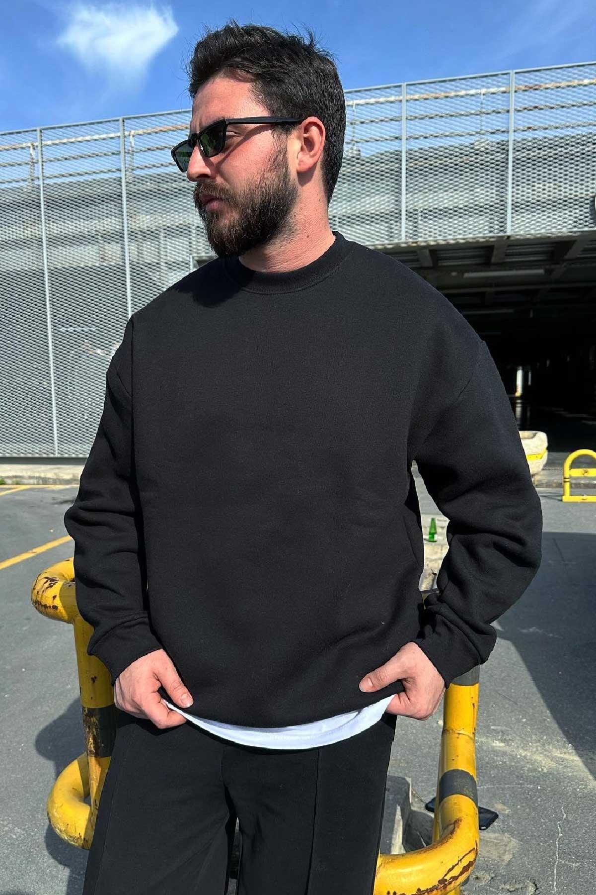 Siyah Basic Sweat