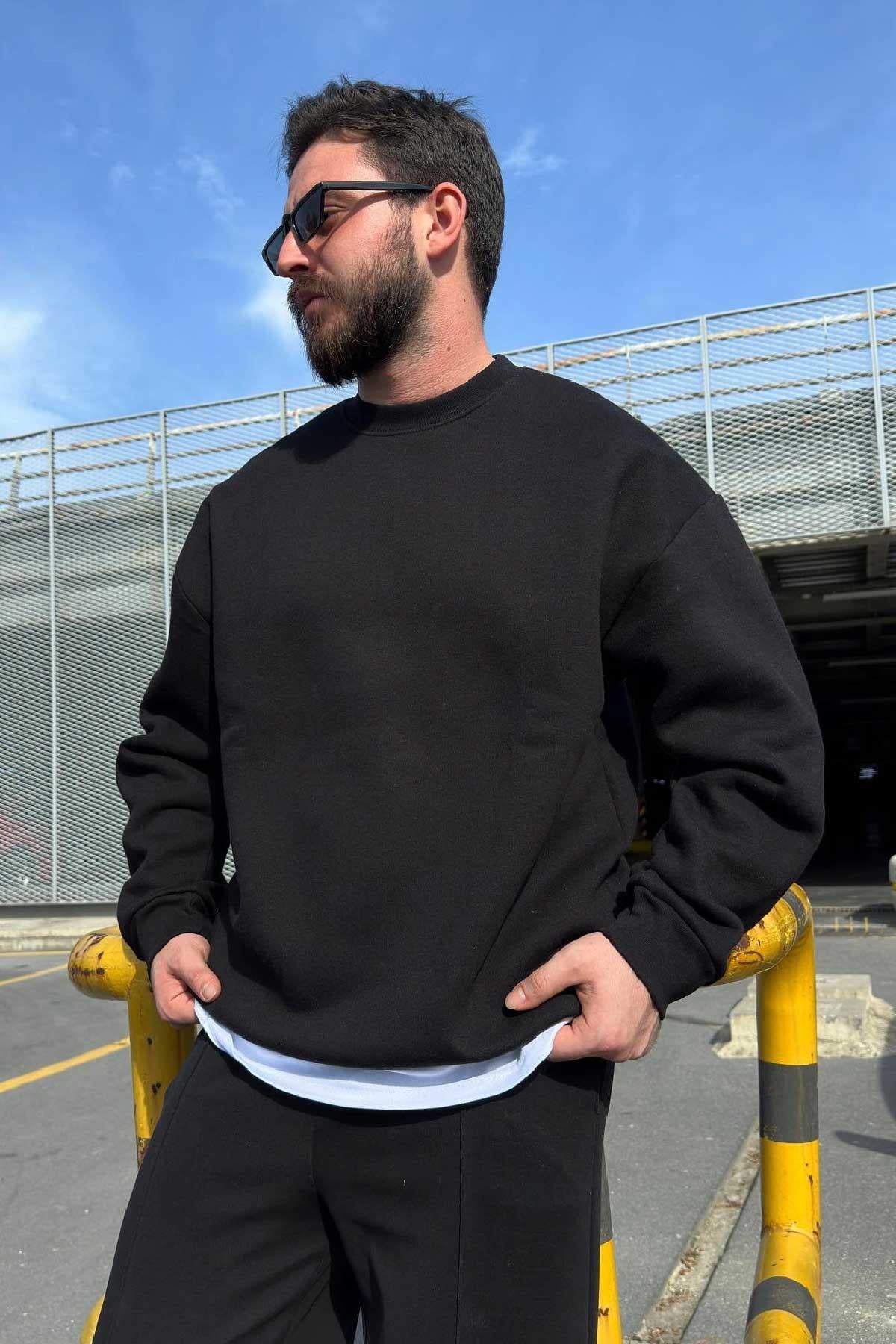 Siyah Basic Sweat