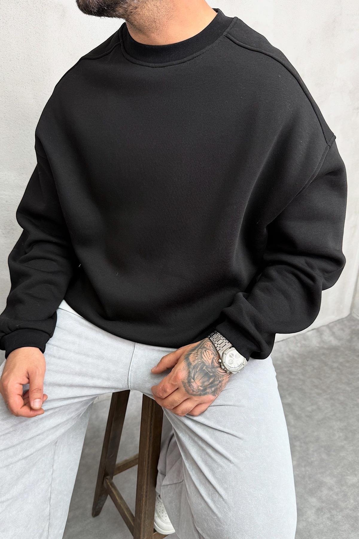 Siyah Basic Sweatshirt