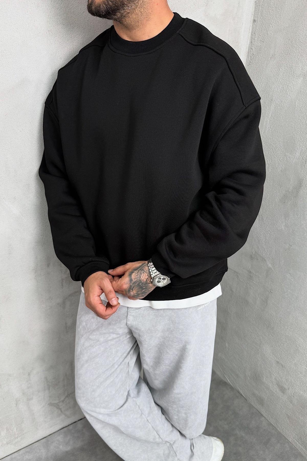 Siyah Basic Sweatshirt