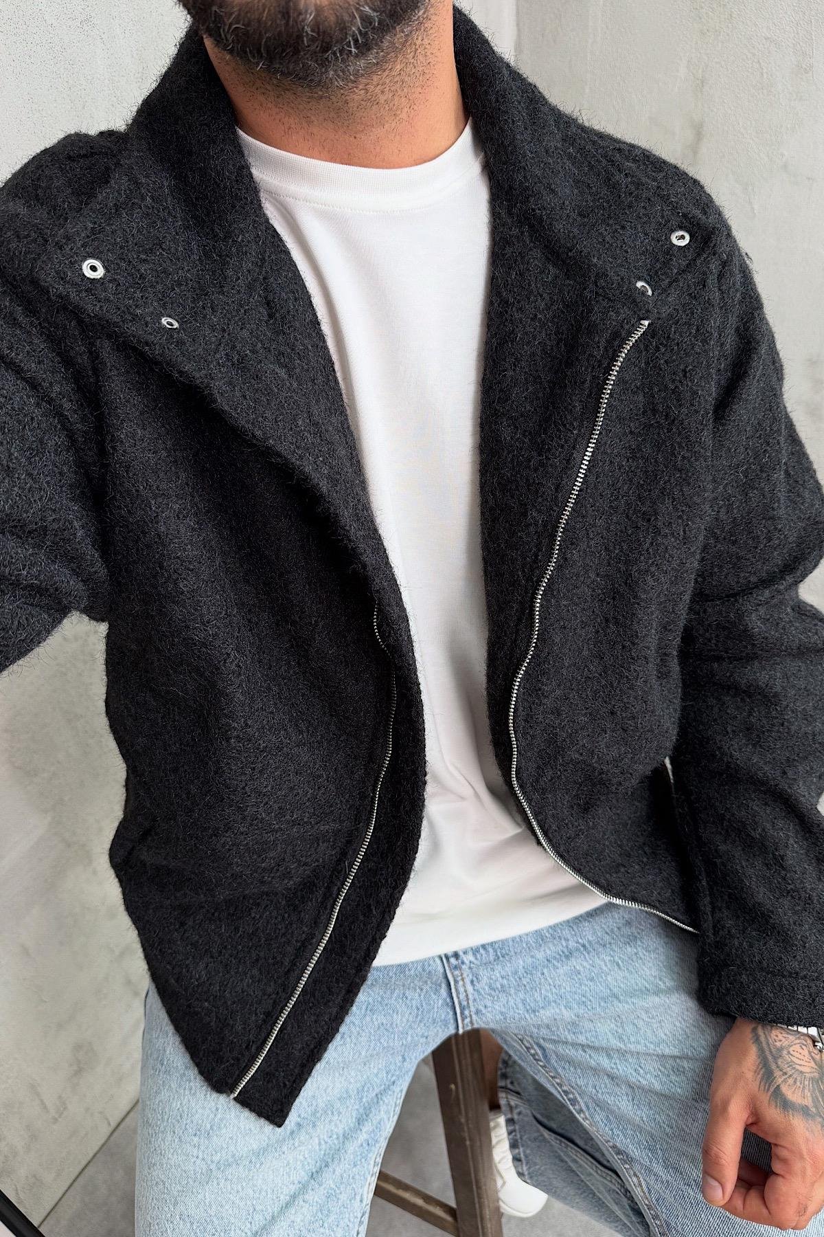 Siyah Kırçıllı ceket