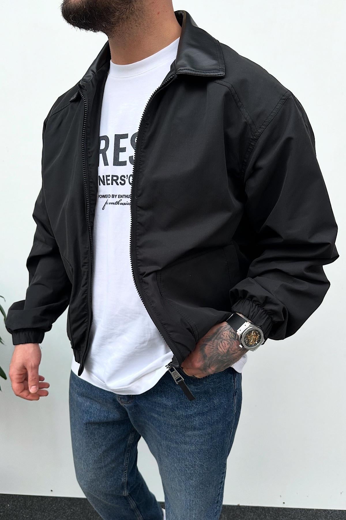 Siyah Mevsimlik Ceket 