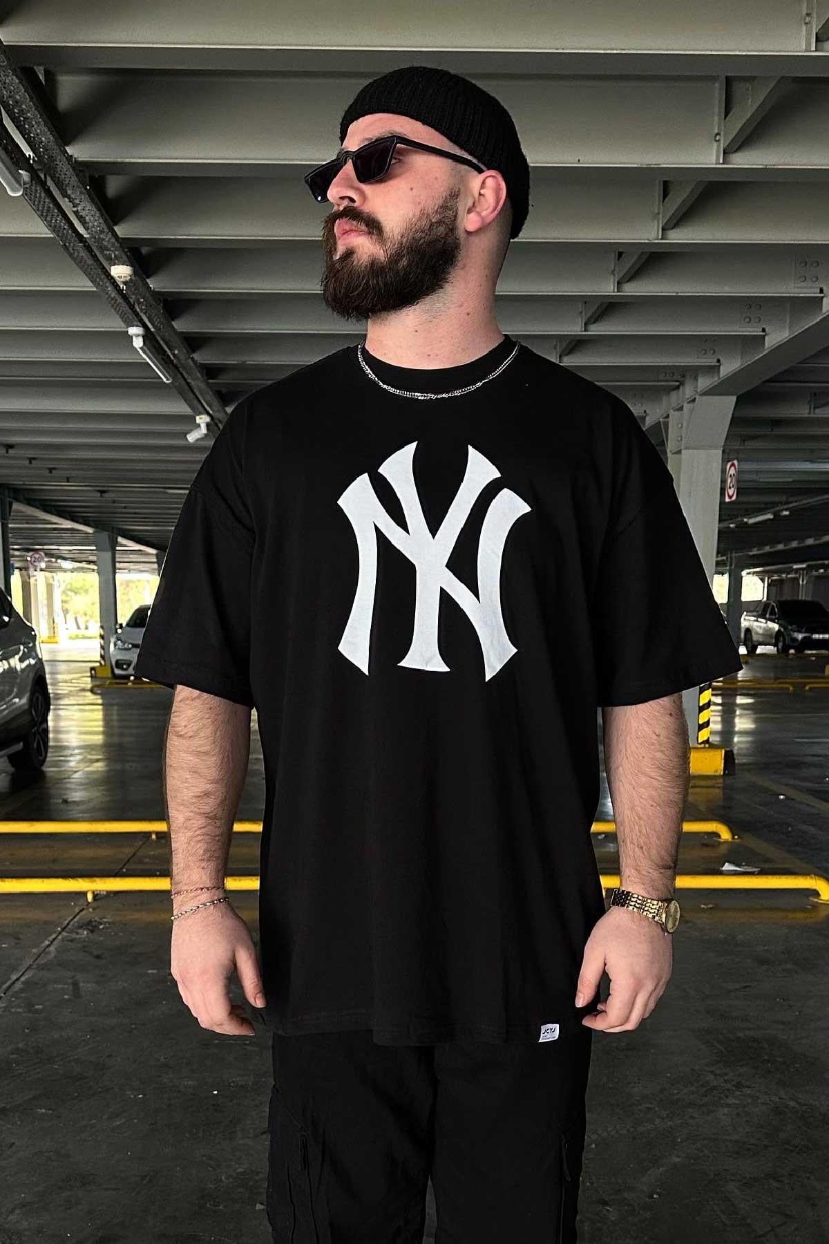 Siyah NY Oversize T-Shirt