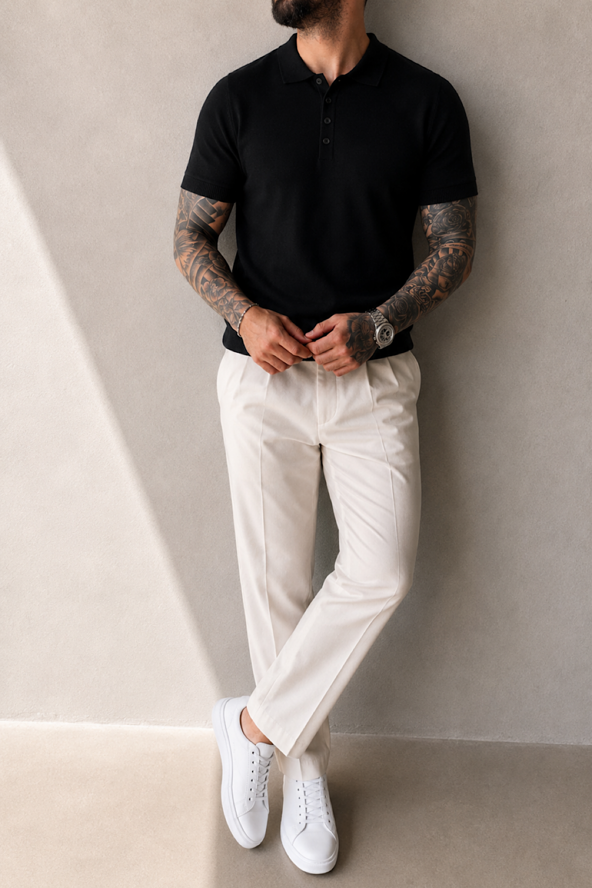 Siyah Polo Yaka T-Shirt