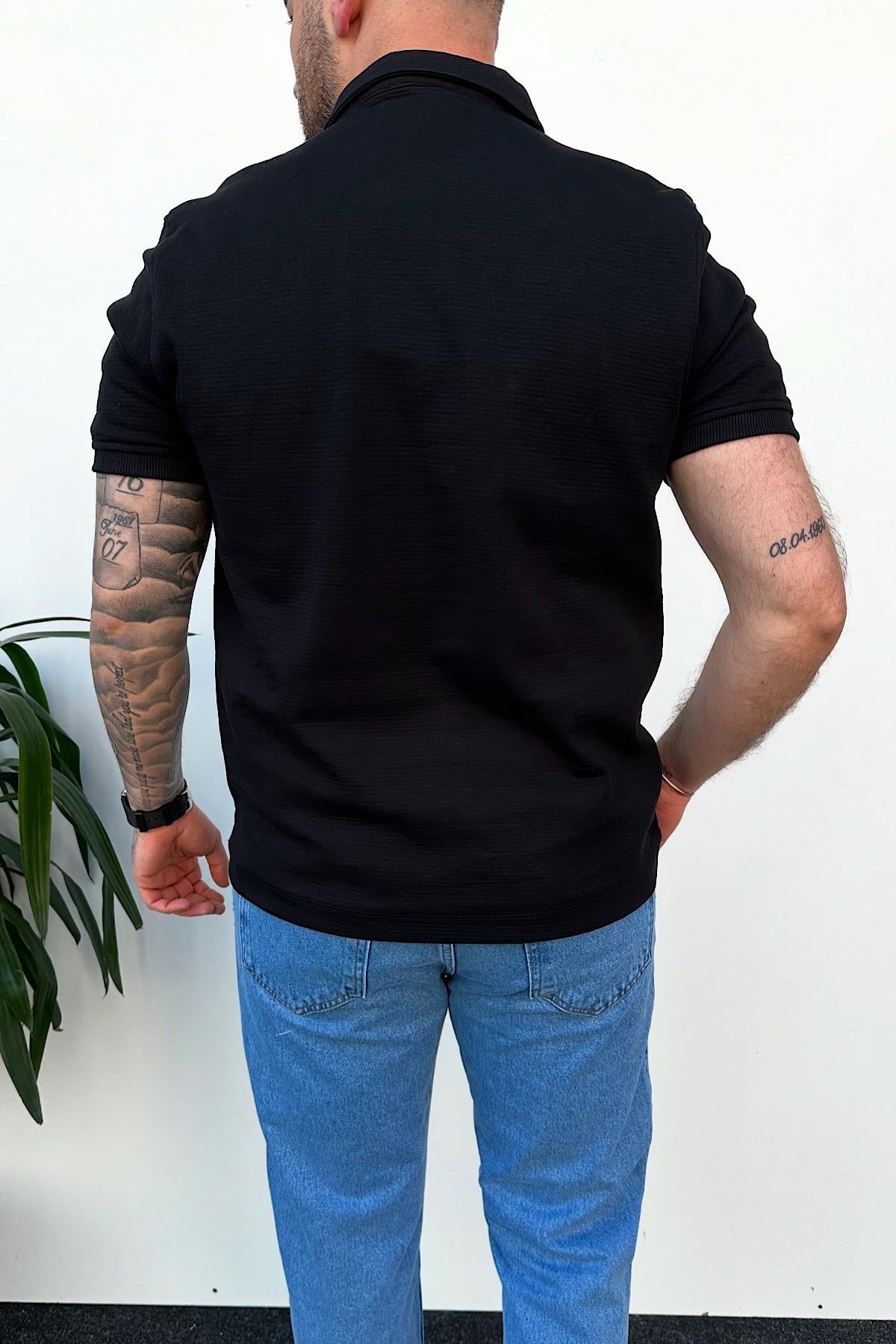 Siyah Polo Yaka T-Shirt