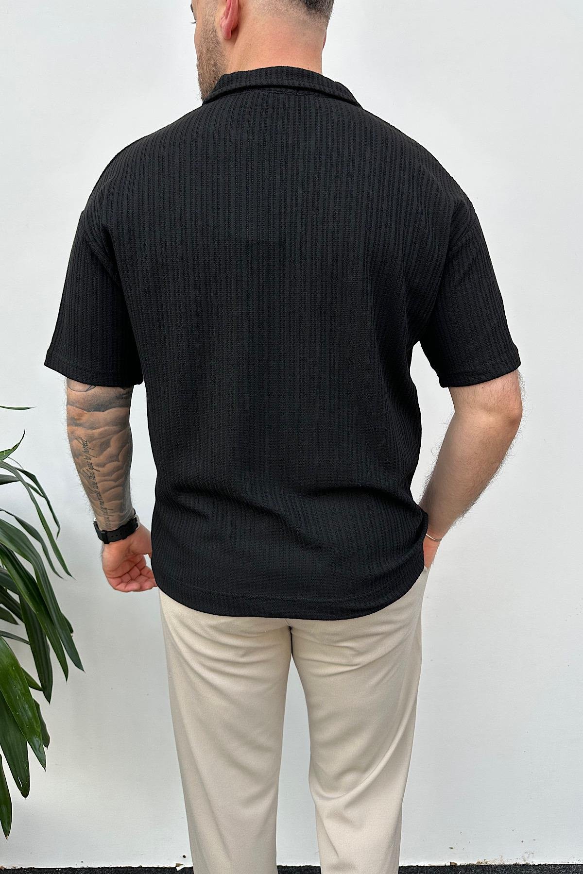 Siyah Polo Yaka Tshirt