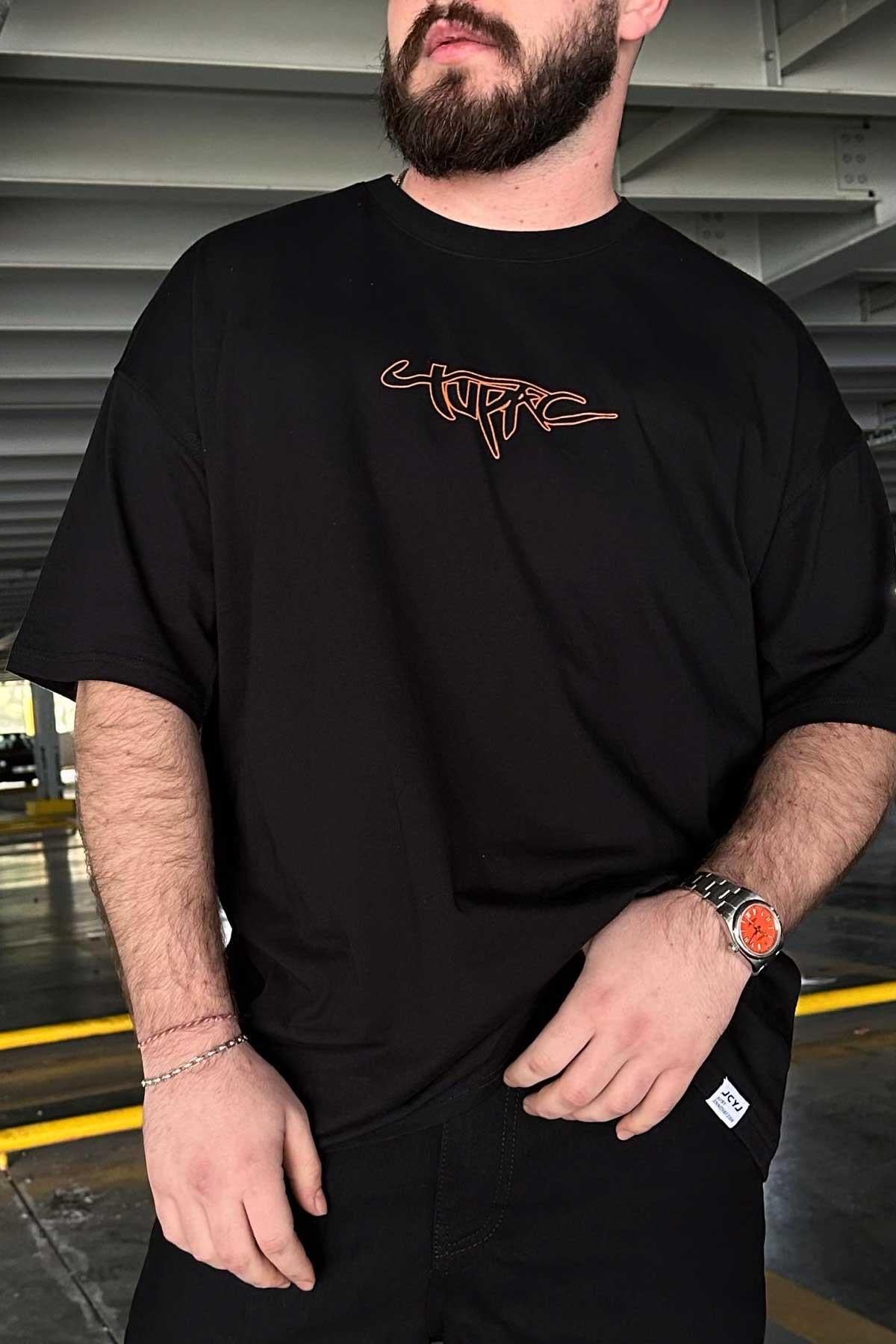 Siyah Tupac Oversize T-Shirt