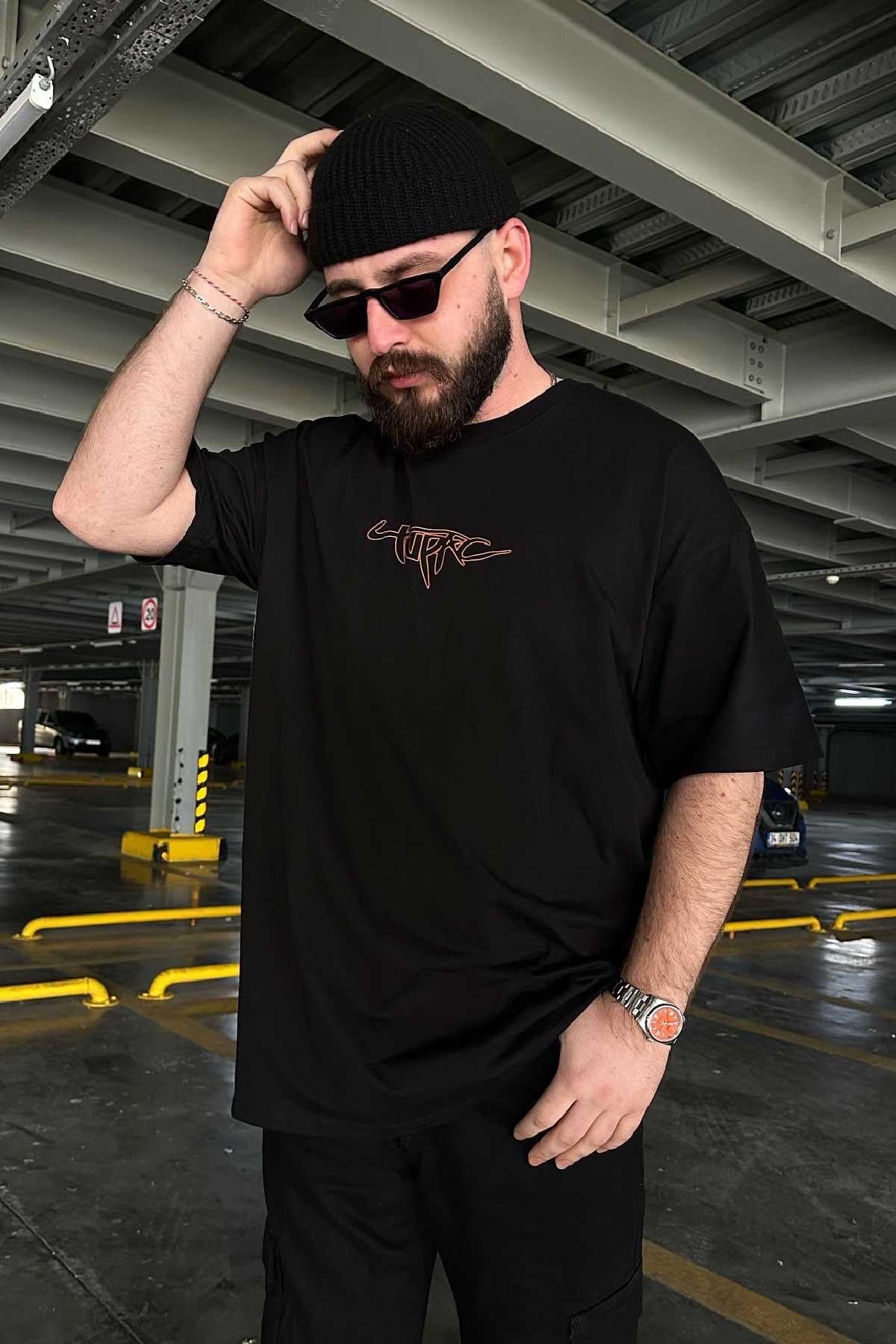 Siyah Tupac Oversize T-Shirt