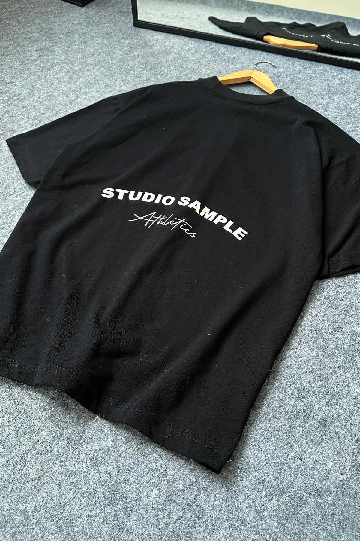 Siyah Yazılı Oversize T-Shirt