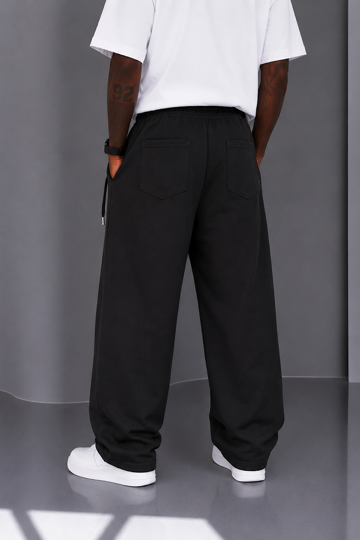 Siyah Yazlık Gabardin Pantolon 