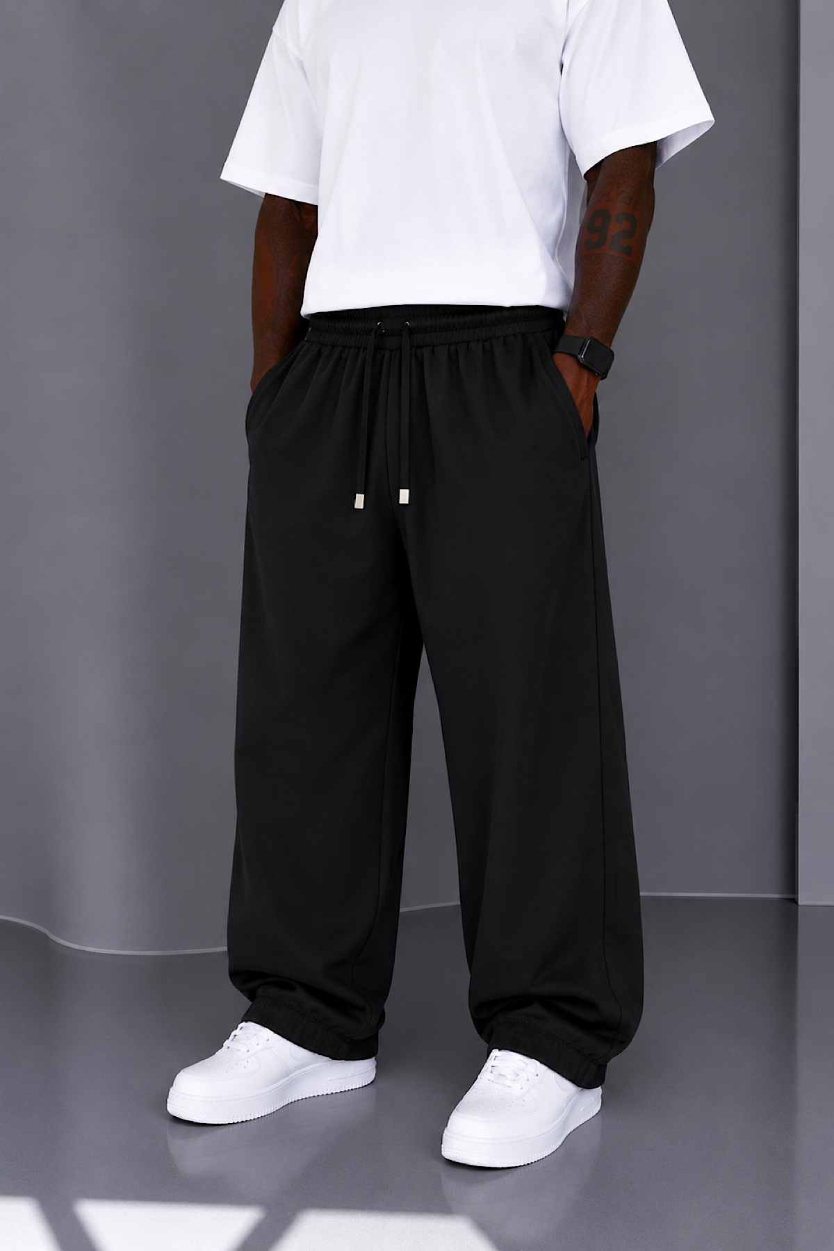 Siyah Yazlık Gabardin Pantolon 