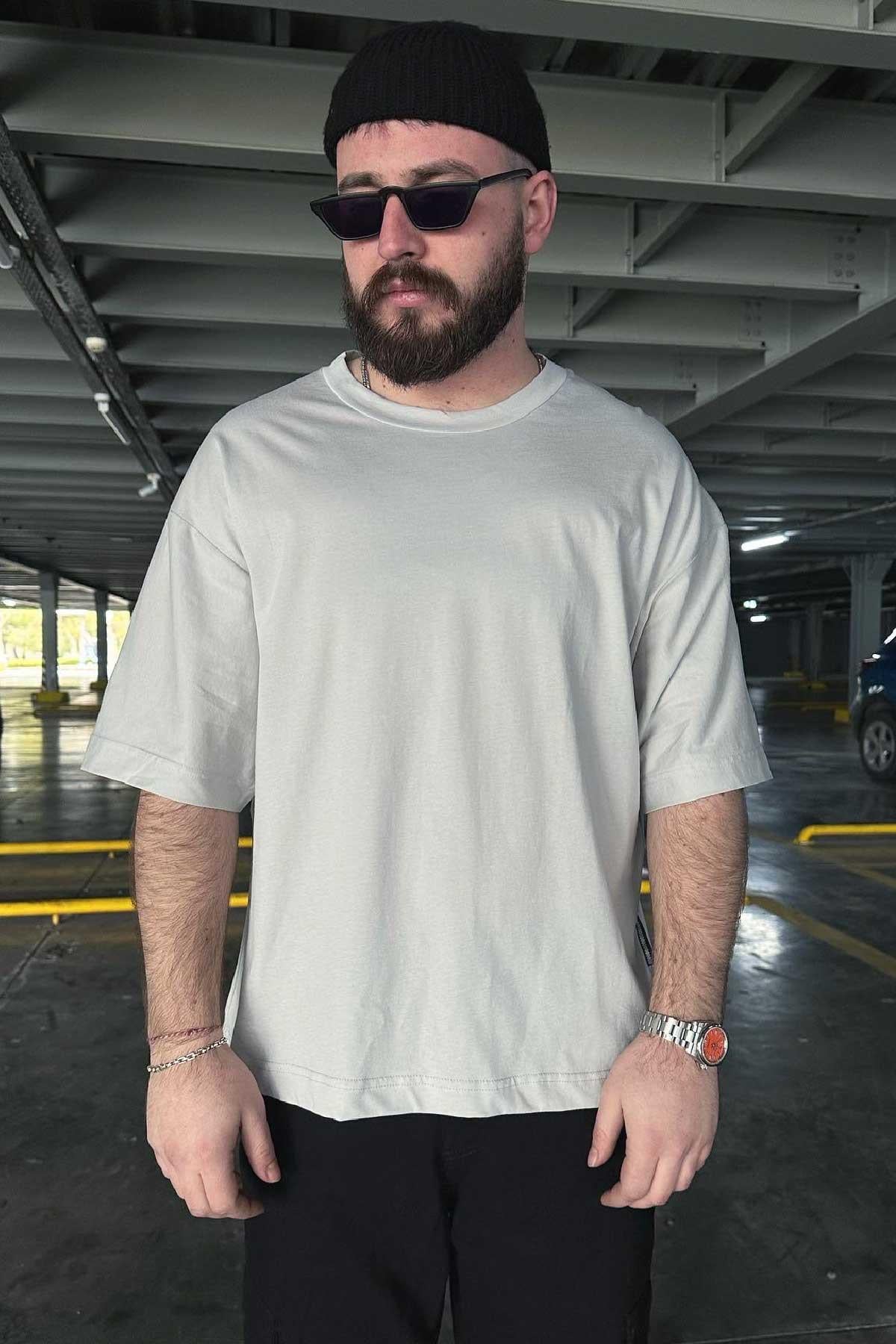Taş Rengi Basic T-Shirt 
