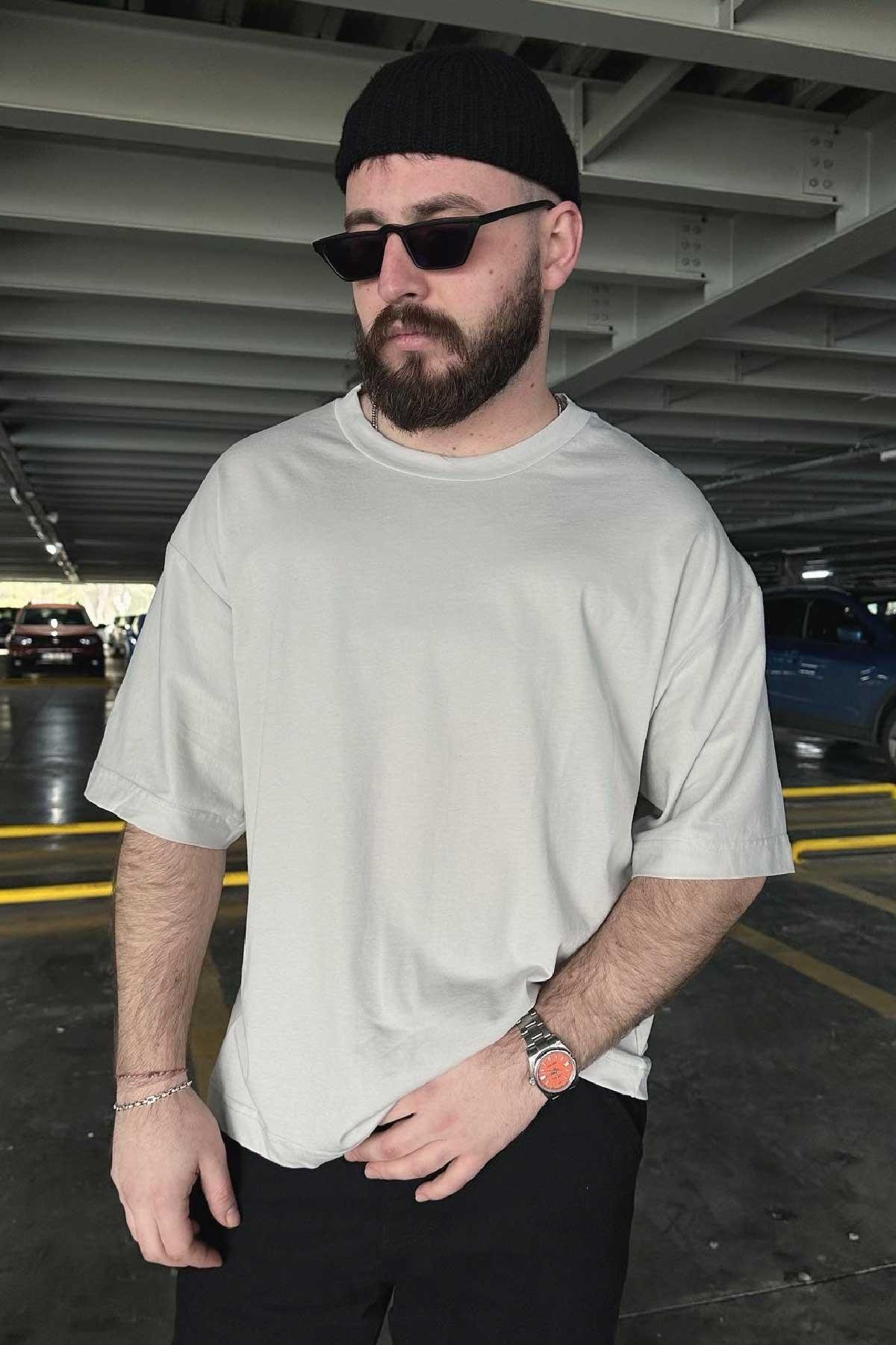 Taş Rengi Basic T-Shirt 