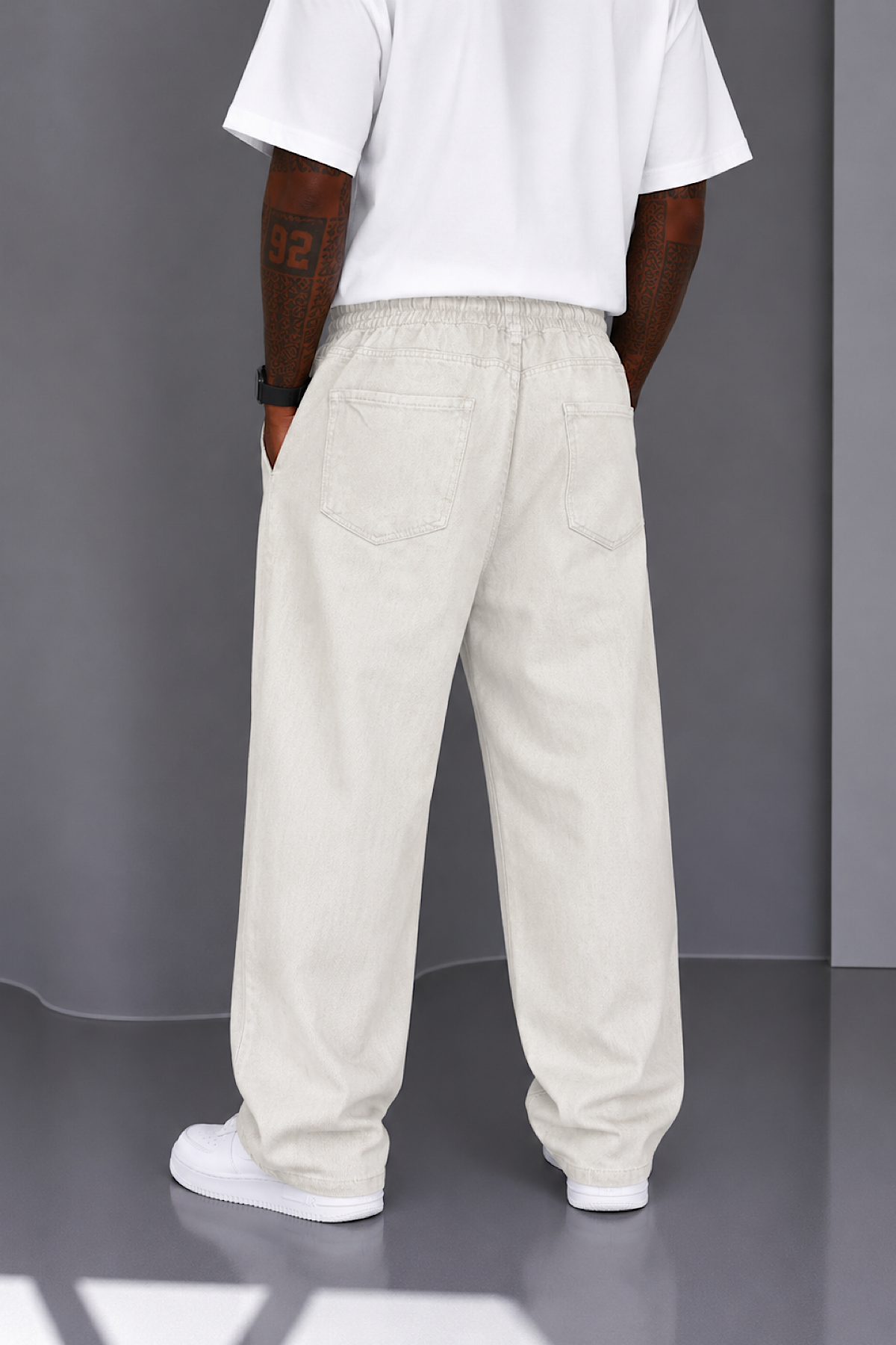 Taş Rengi Yazlık Gabardin  Baggy Pantolon 