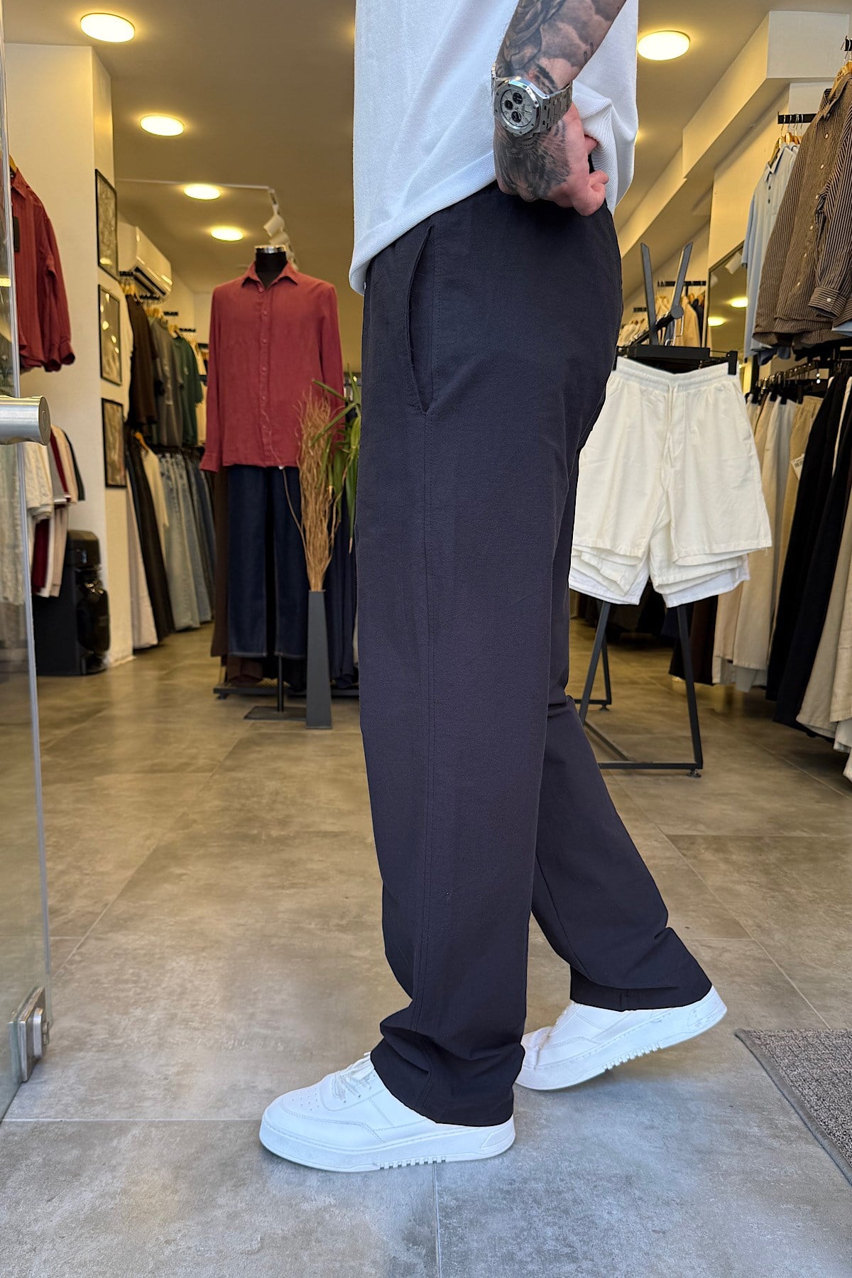Yazlık İnce Gabardin Baggy Pantolon 