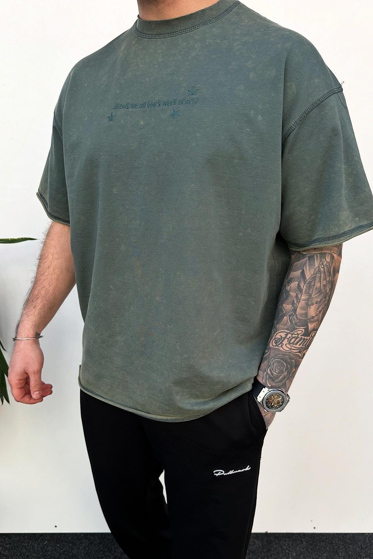 Yeşil Artwork T-Shirt