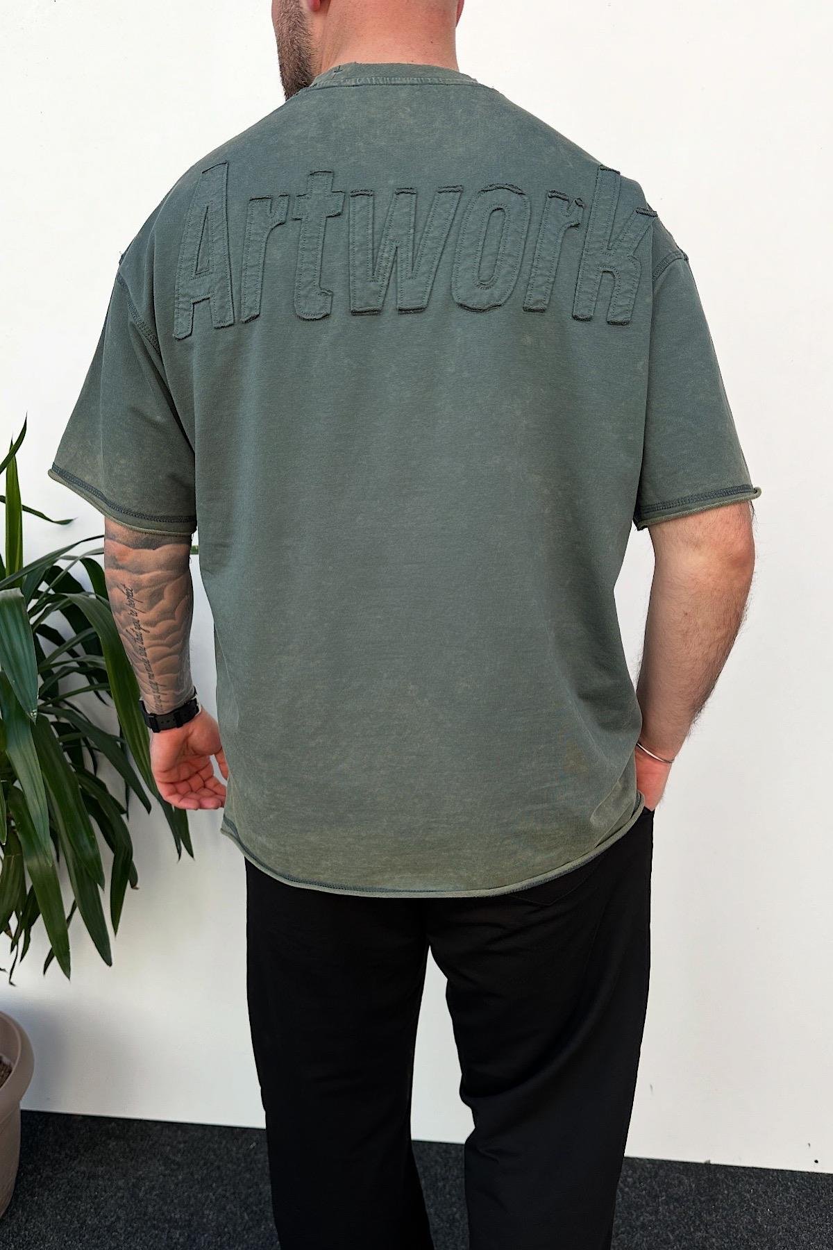 Yeşil Artwork T-Shirt