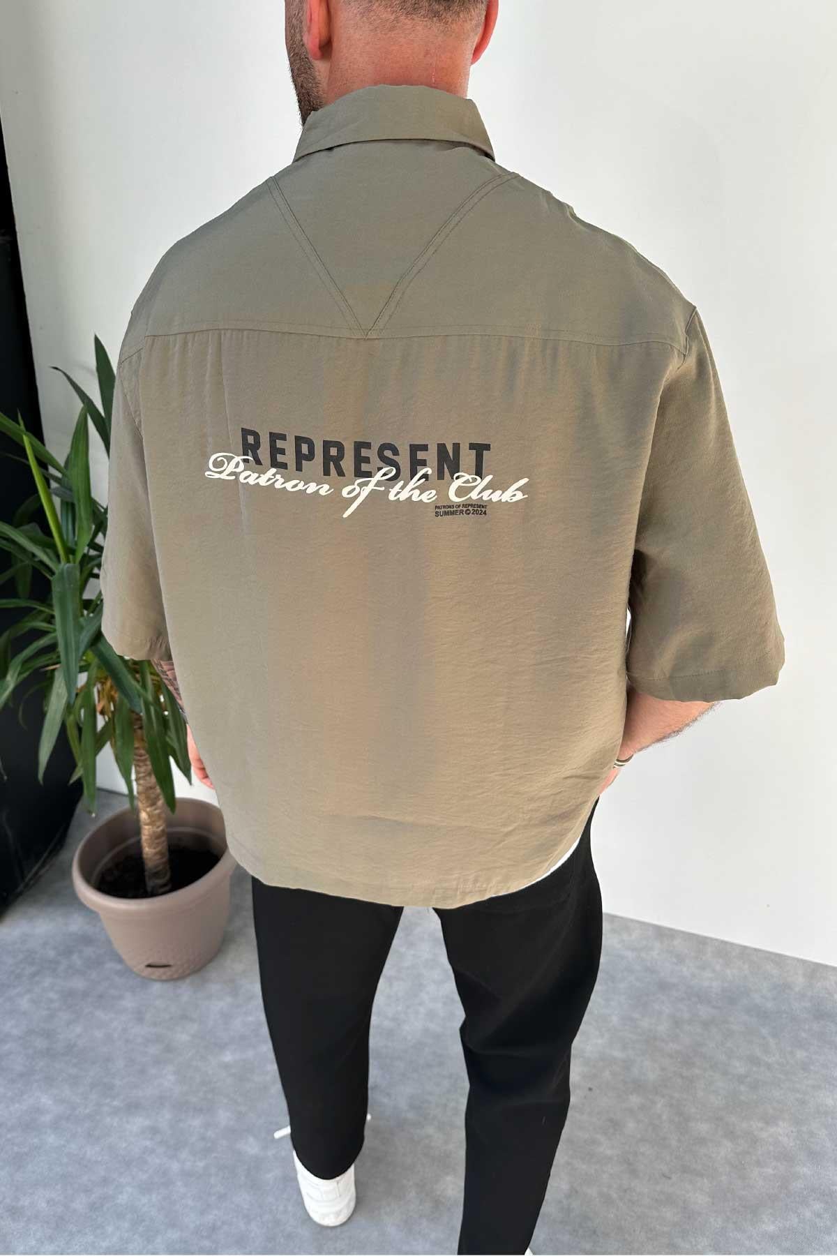 Yeşil Represent Oversize Gömlek