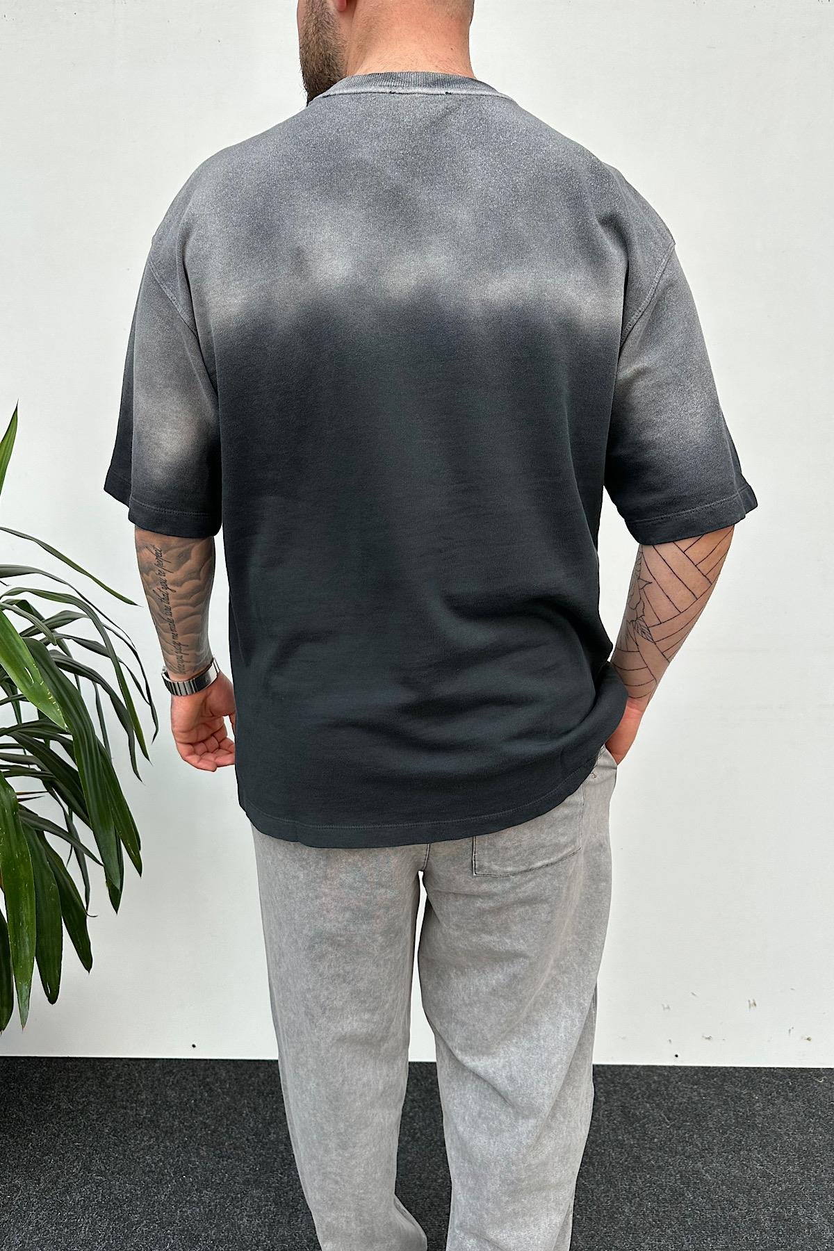 Yıkamalı 1984 Baskılı T-shirt