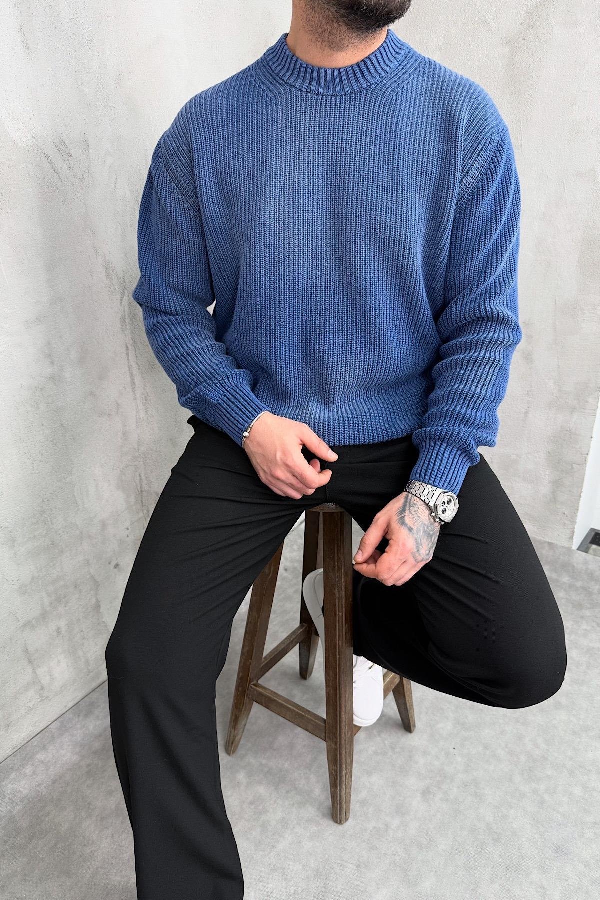 Yıkamalı Örme Kazak