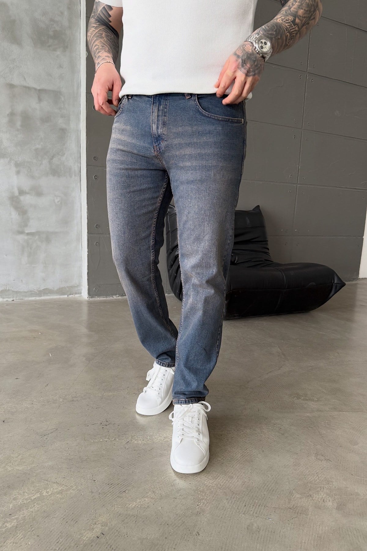 Yıkamalı Regular Jean