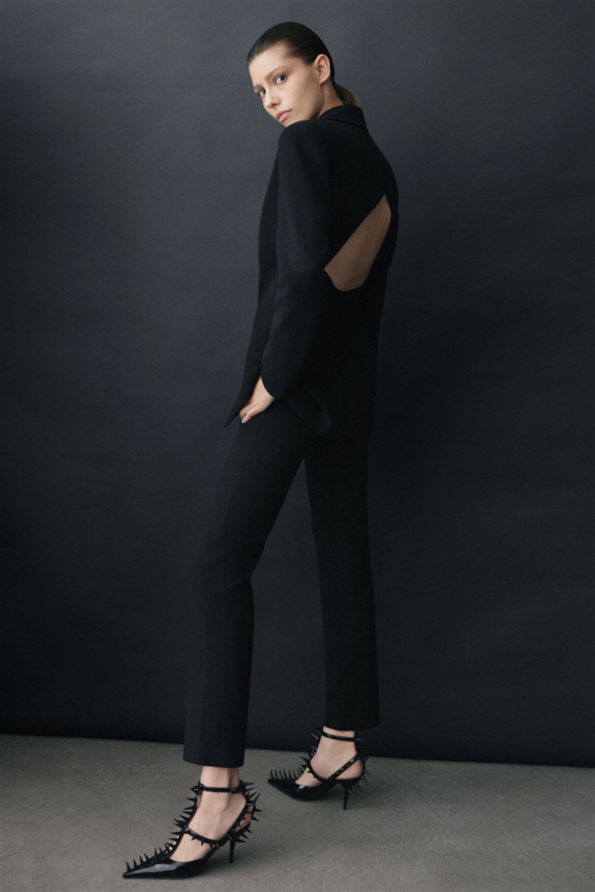 Bea Asimetrik Siyah Blazer Ceket