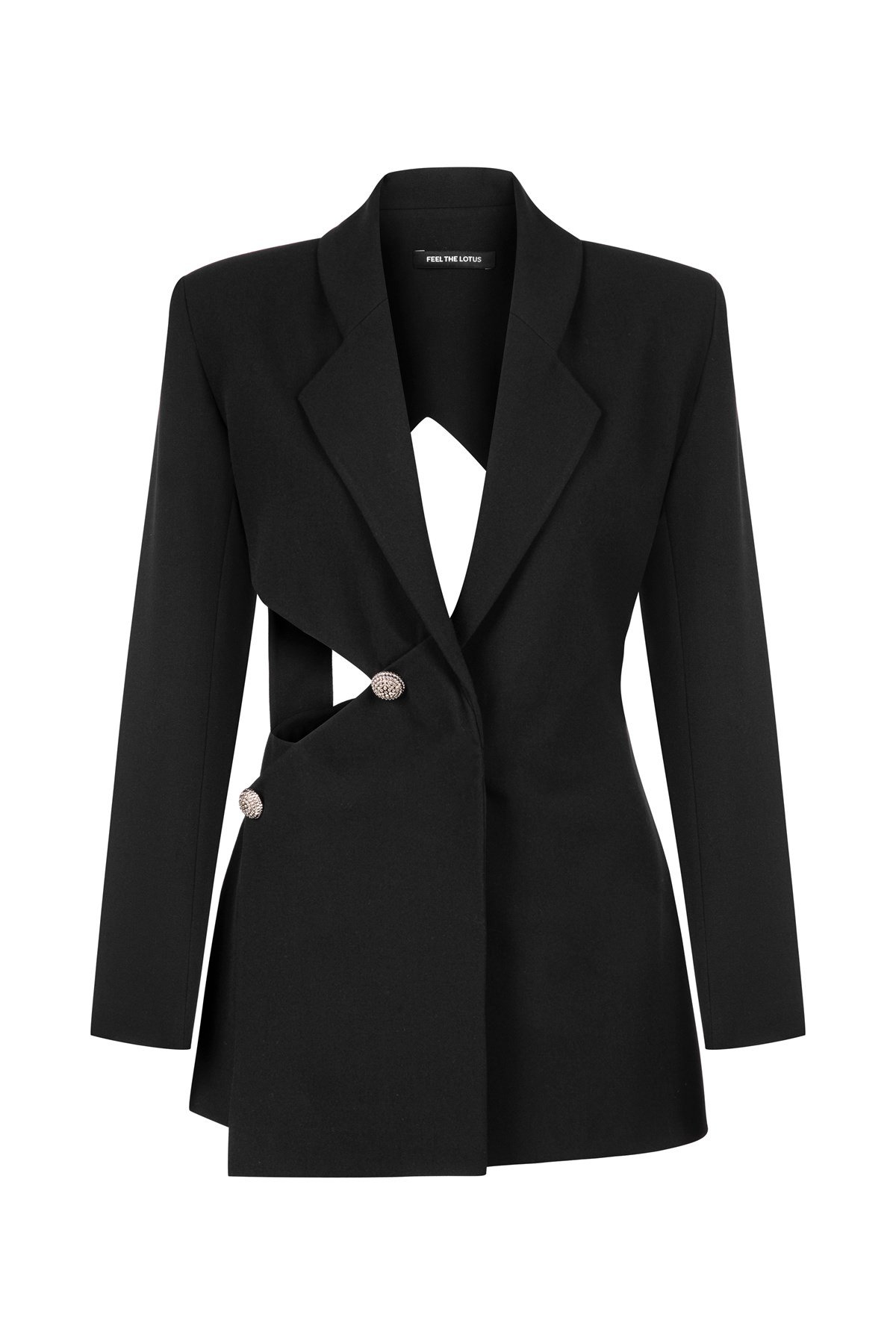 Bea Asimetrik Siyah Blazer Ceket