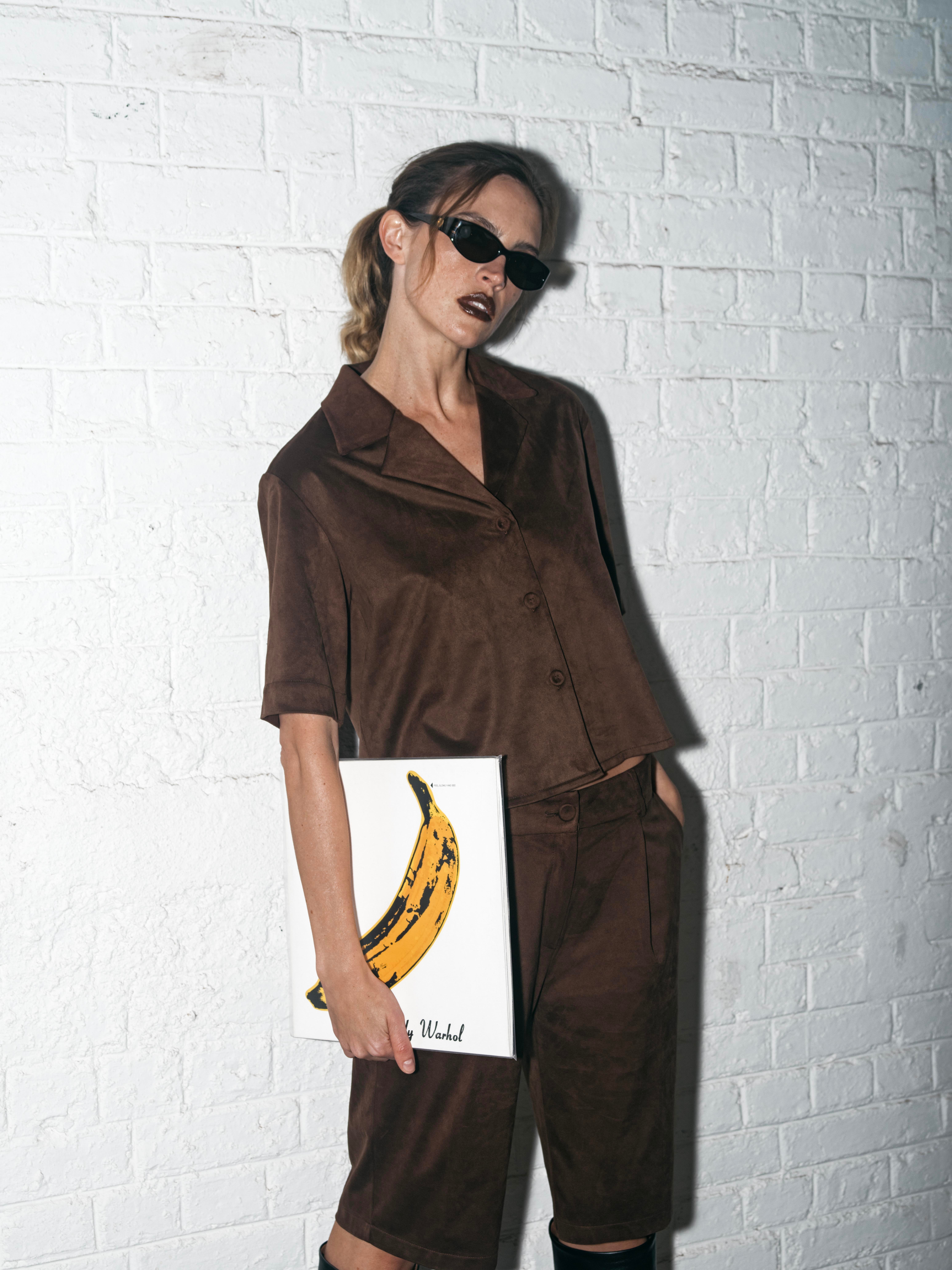 BETTY SUEDE BROWN SHIRT