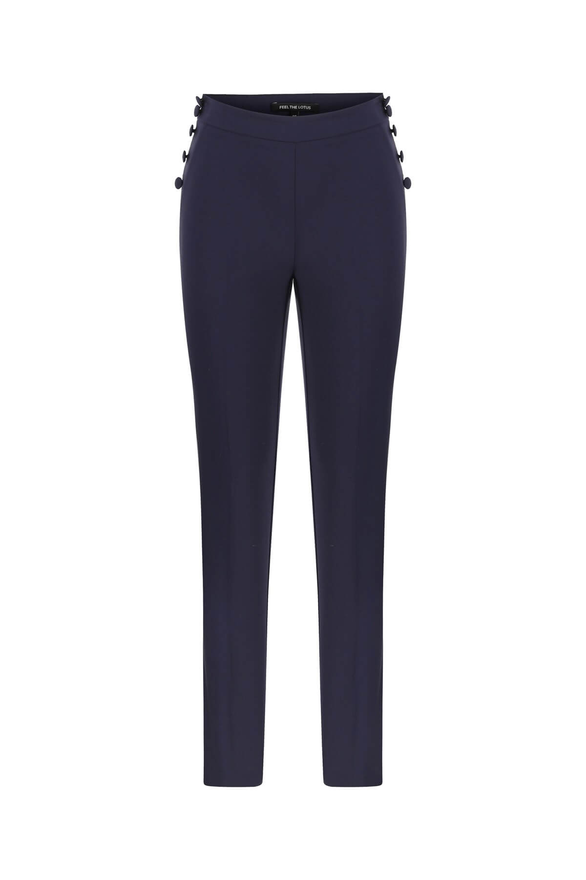 BUTTONED PANTS NAVY