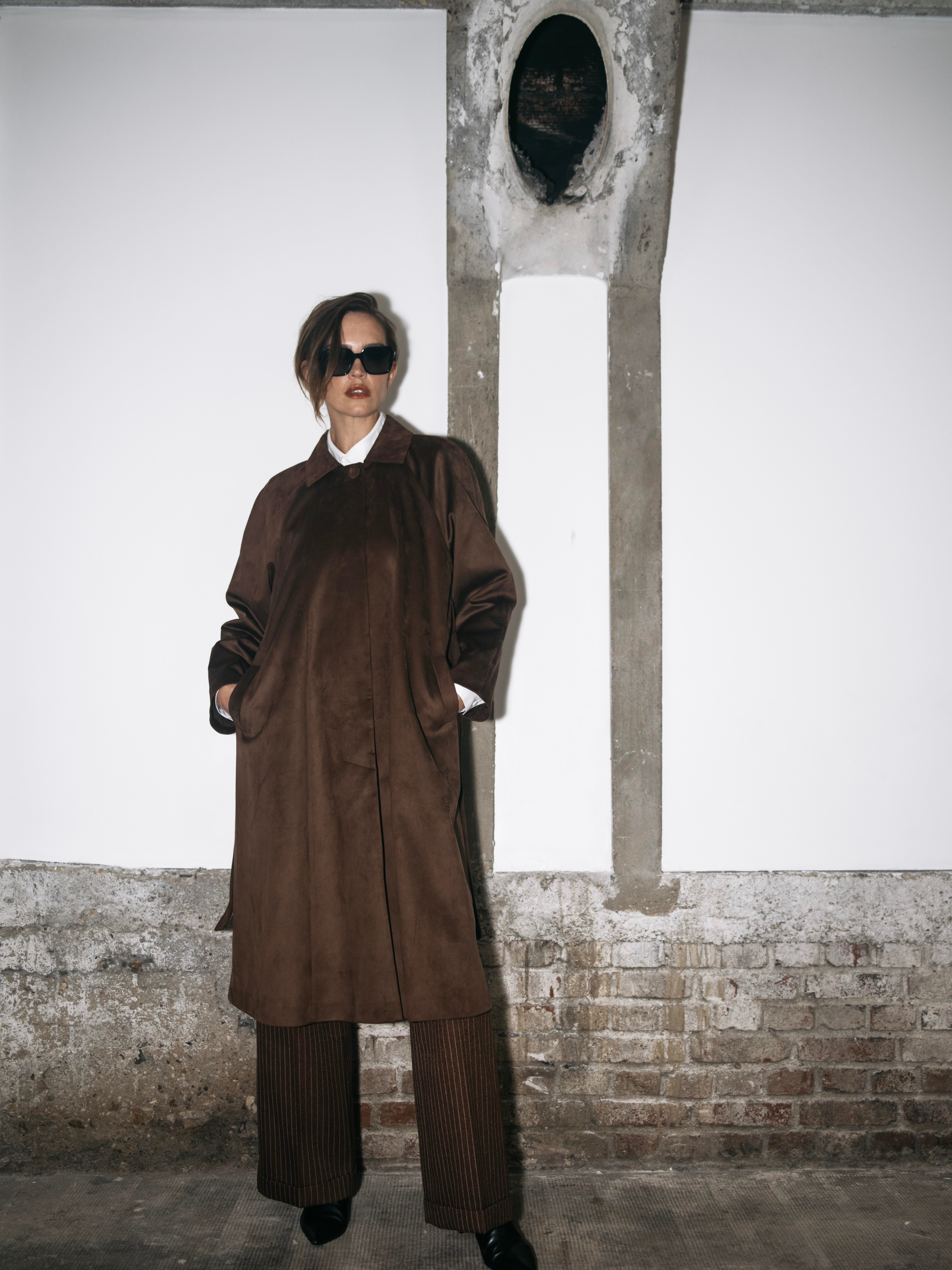 FLORA SUEDE COAT      